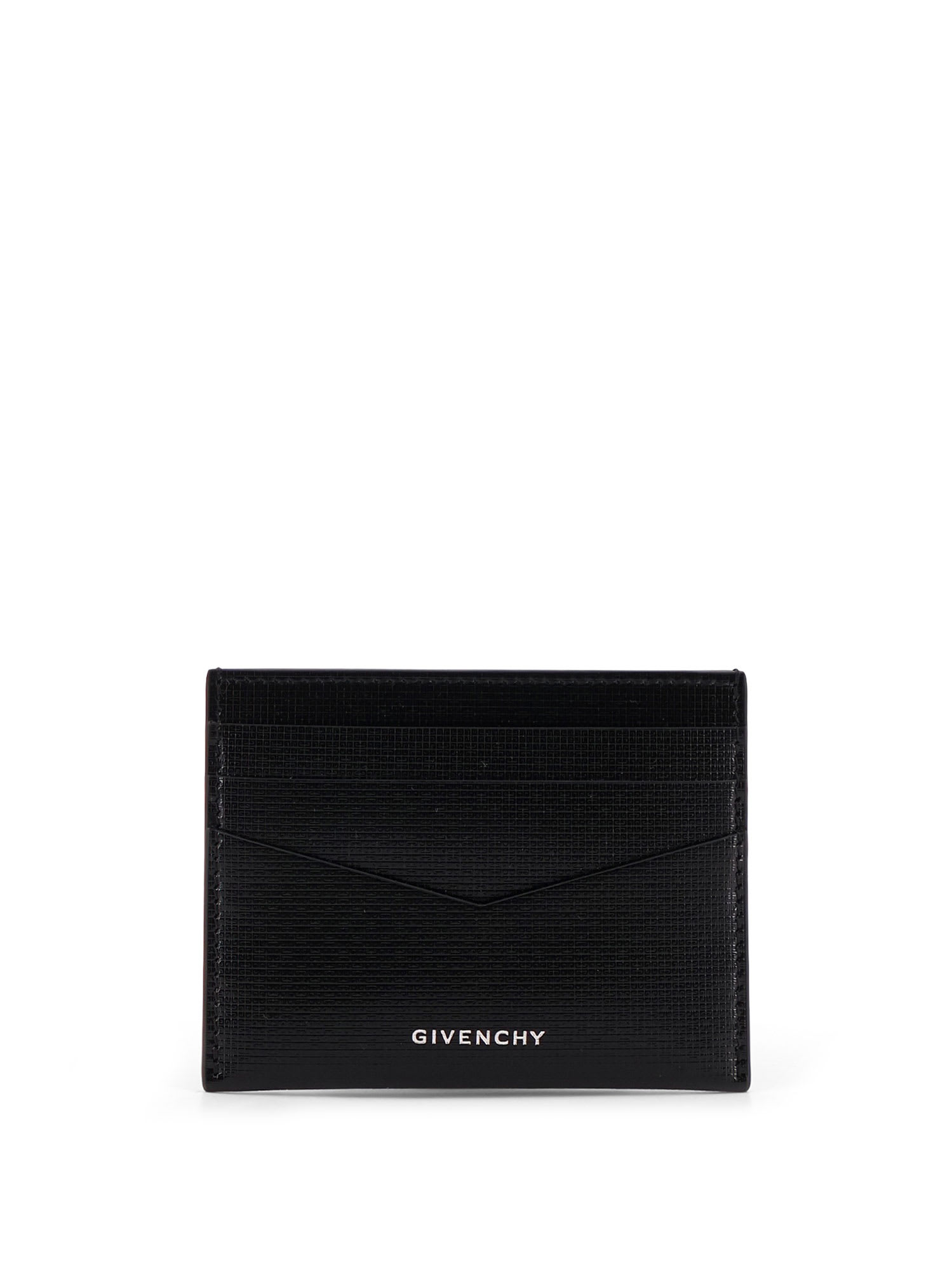 Givenchy Textured Black Wallet With Multiple Card Slots In Black