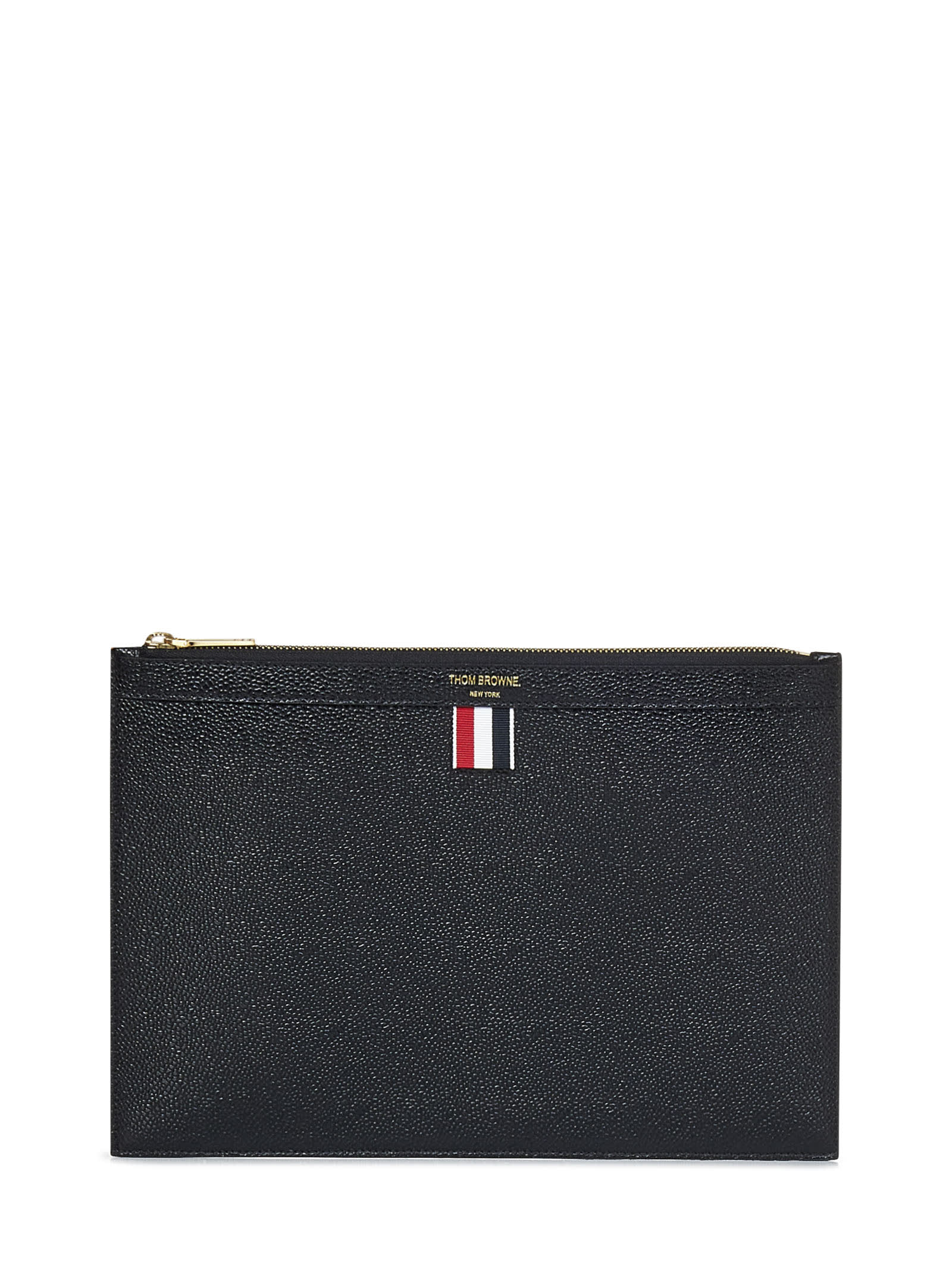 Shop Thom Browne Tablet Clutch In Black