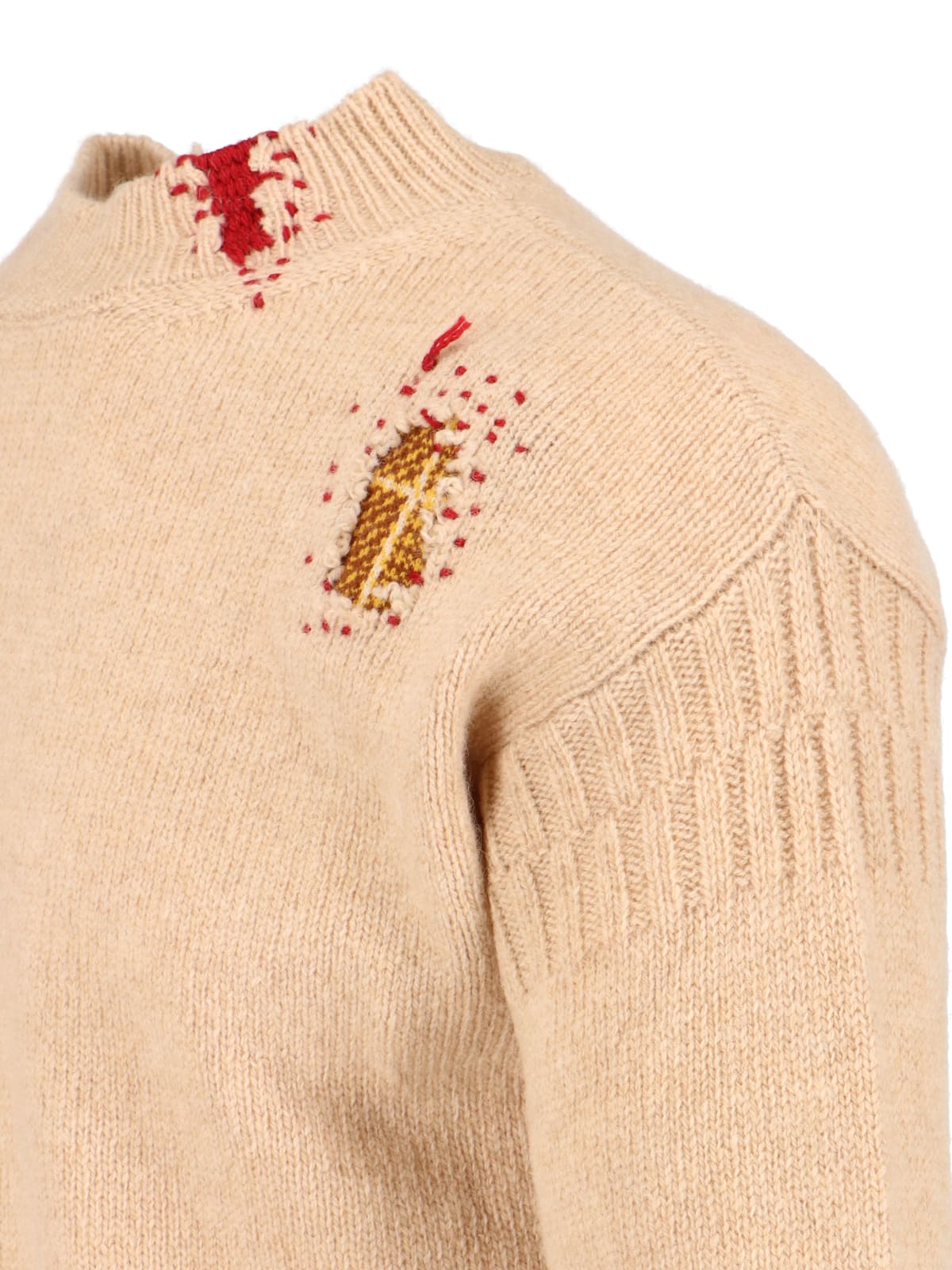 Shop Marni Wool Sweater In Beige