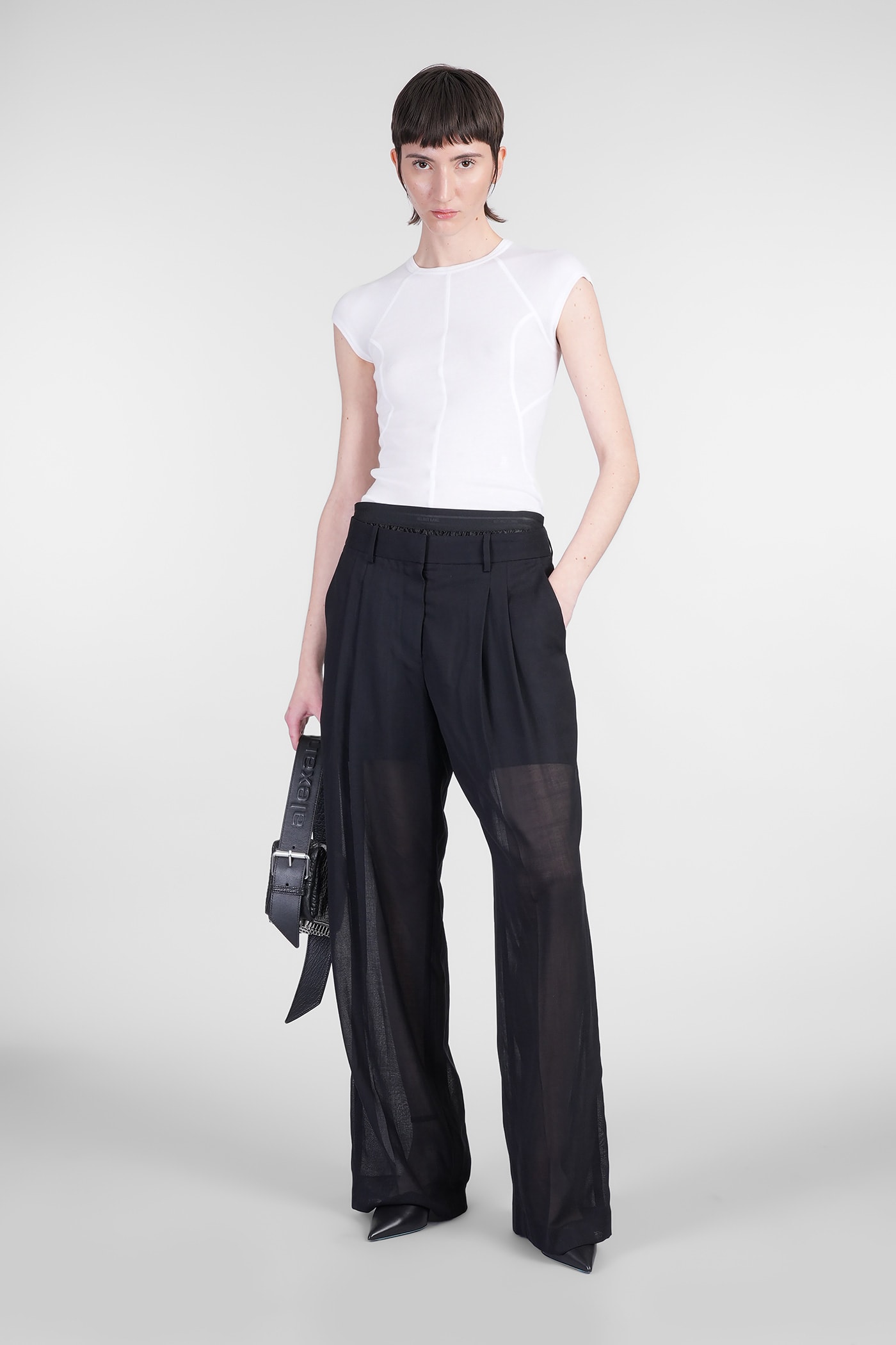Helmut Lang Slim Fit Sheer Cap Sleeve T-shirt