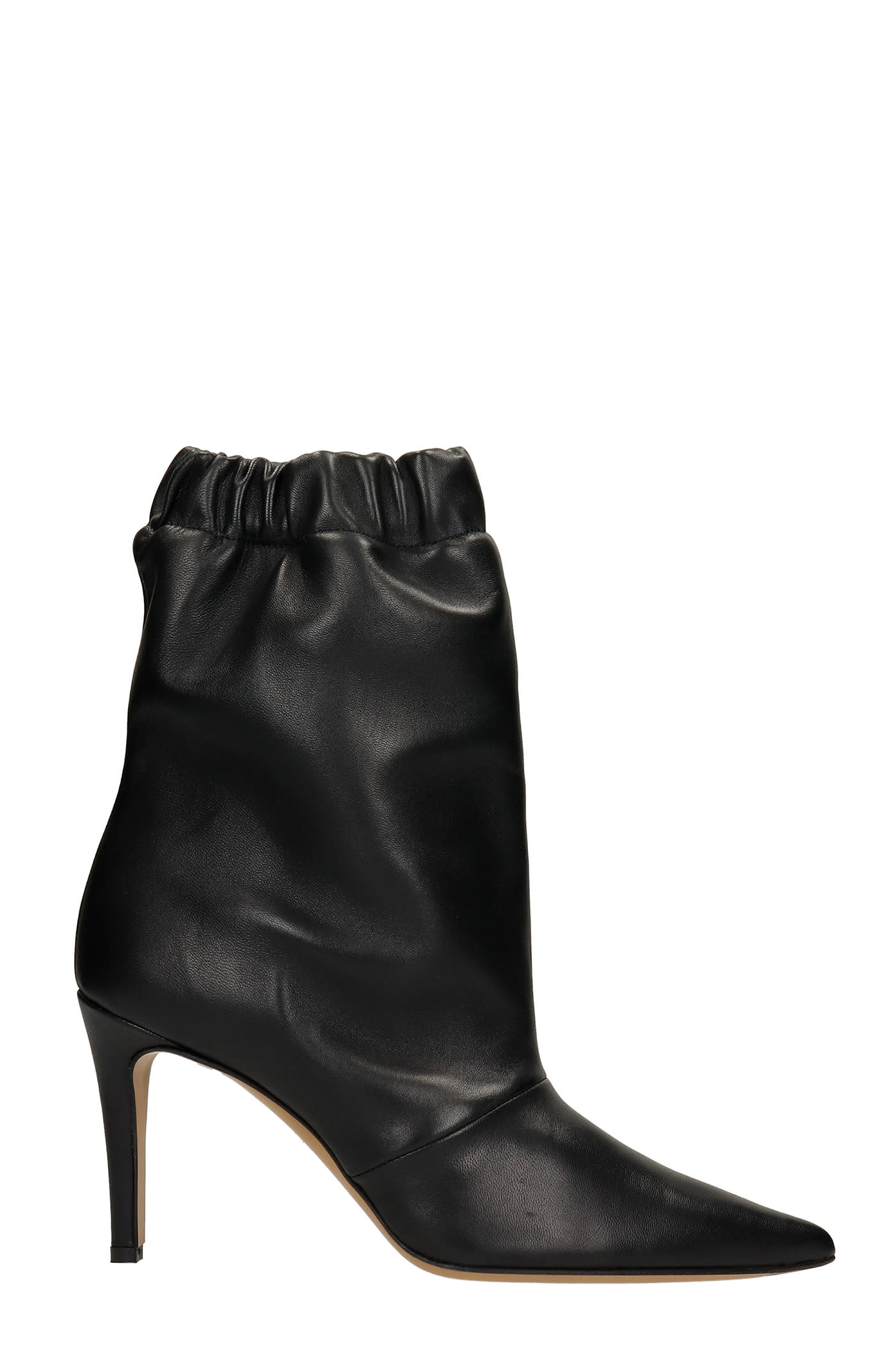 Marc Ellis Lincon High Heels Ankle Boots In Black Leather