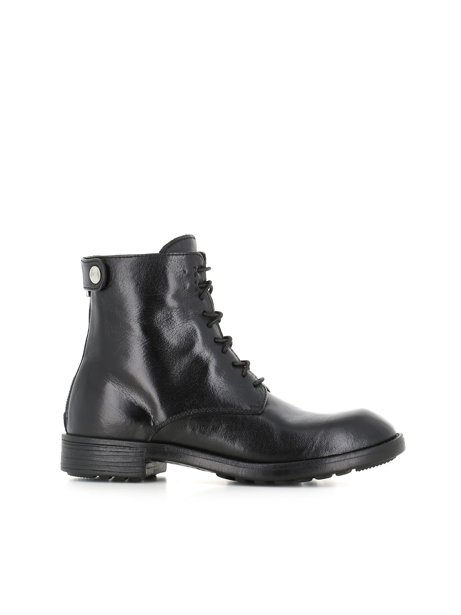 Officine Creative Lace-up Zip-detail Boots In Black