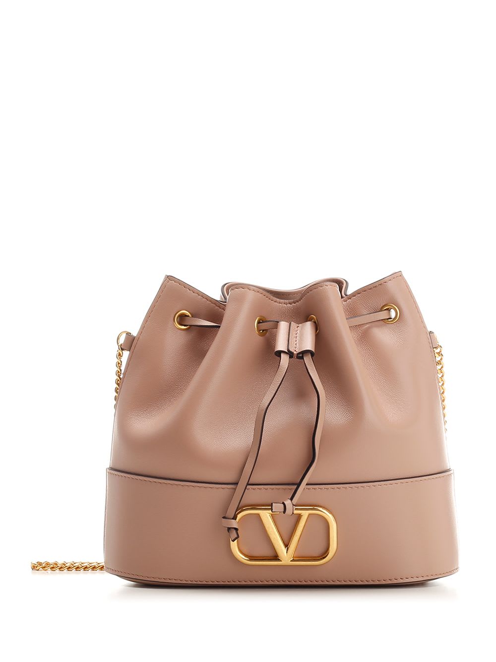 Shop Valentino V Logo Signature Mini Bucket Bag In Rose