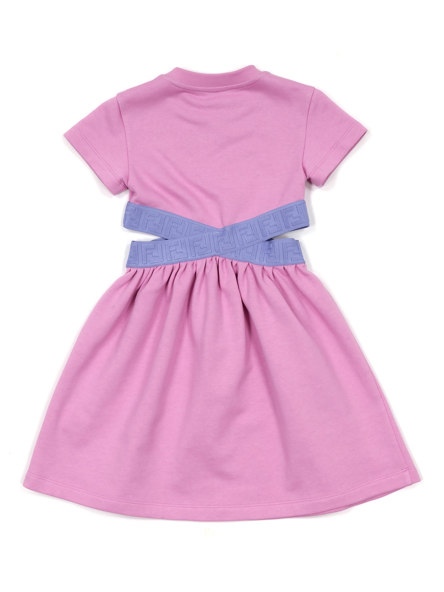 Shop Fendi Cut-out Dress In Pink