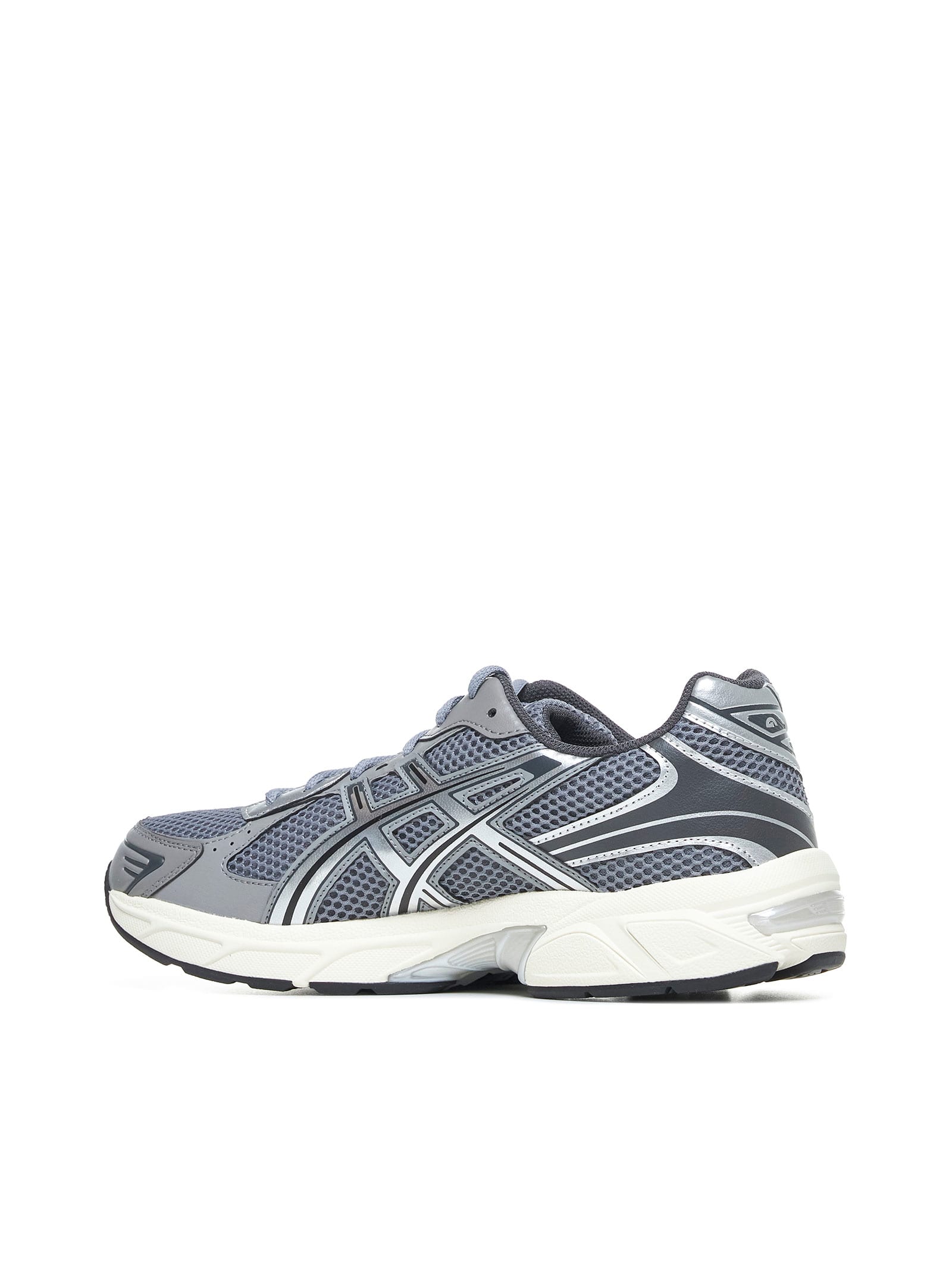 Asics Mens Clay Grey Pure Silver Gel 1130 Leather And Mesh Low-top Trainers In Gray