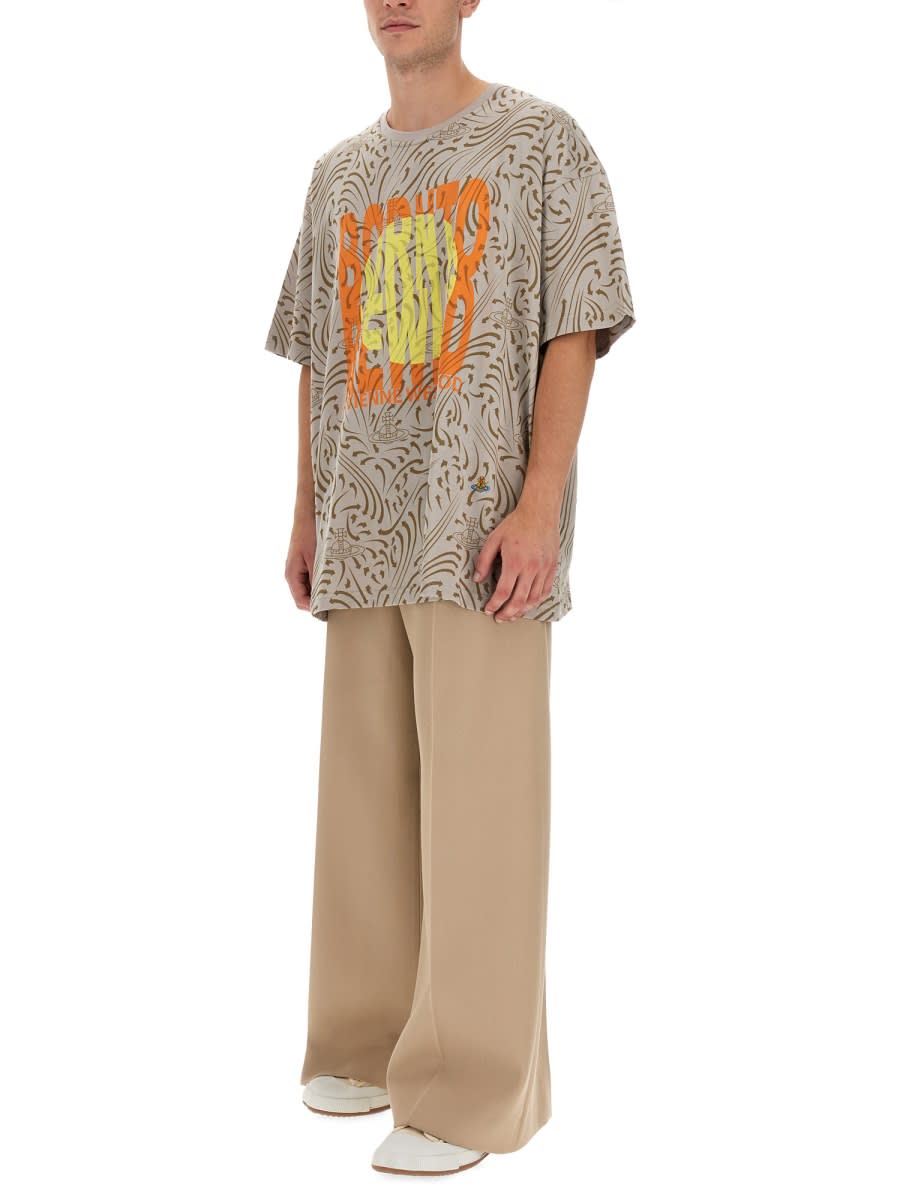 Vivienne Westwood "born To Rewild" T-shirt In Grey