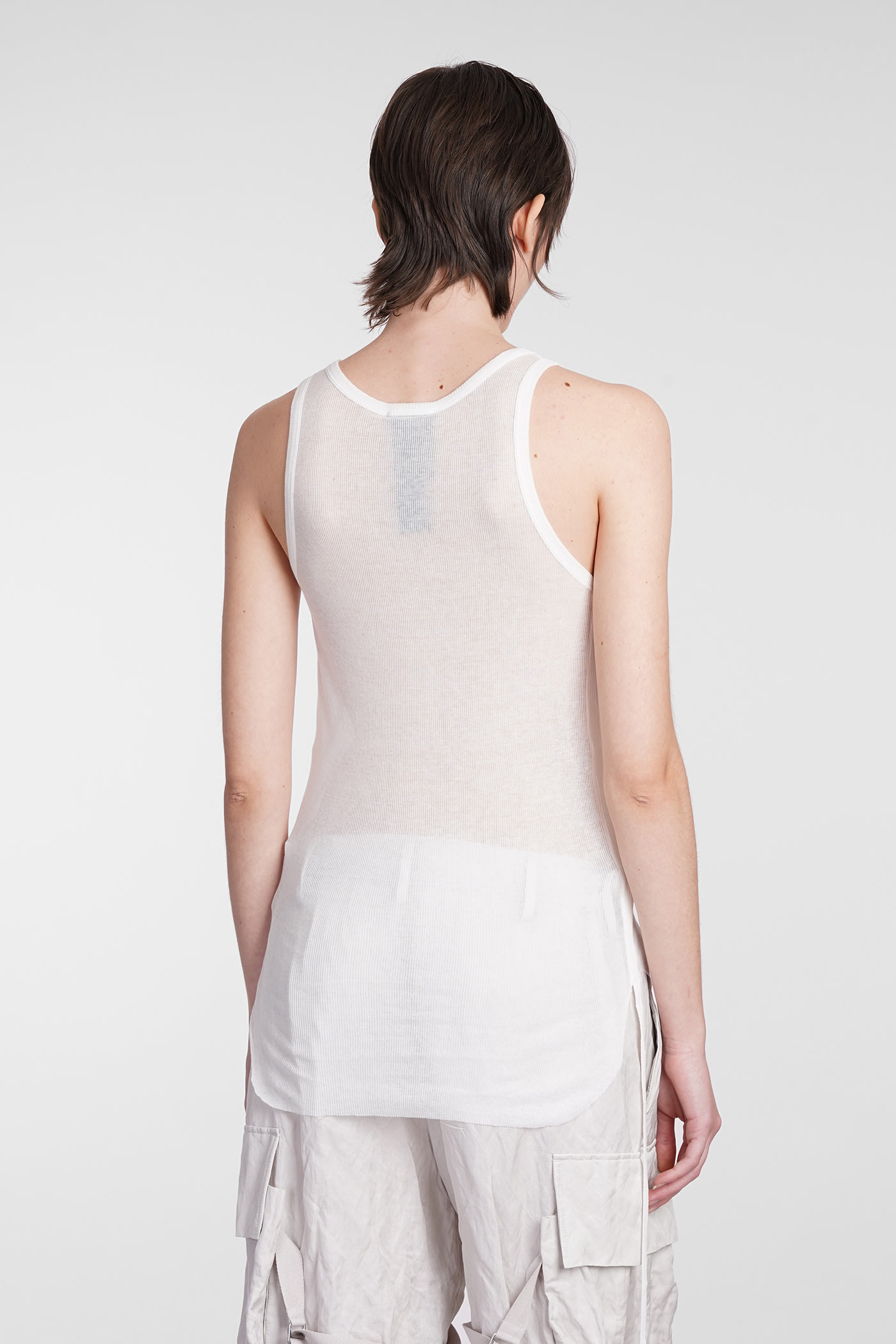 Shop Ann Demeulemeester Tank Top In White Cotton