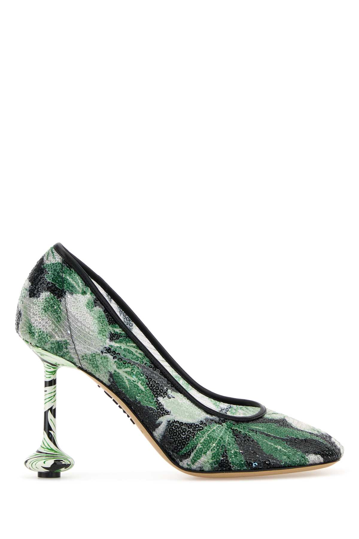 Embellished Mesh Toy Pumps