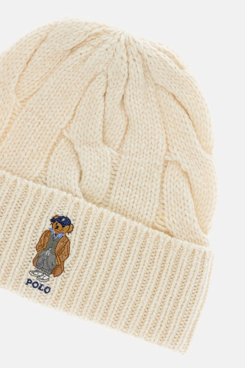 Polo Ralph Lauren Polo Bear Hat In Cream Wool In Neutral