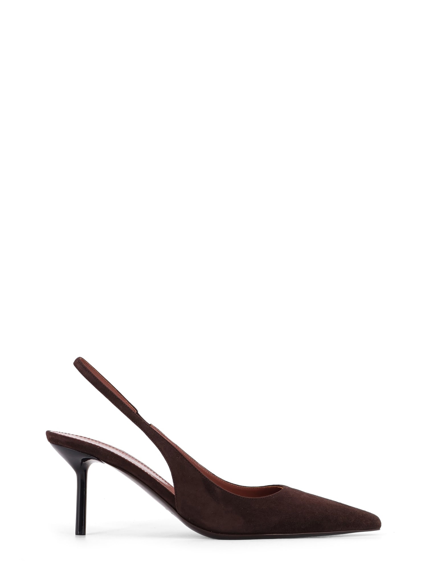 Paris Texas Lidia Suede Slingback Stiletto Heel In Brown