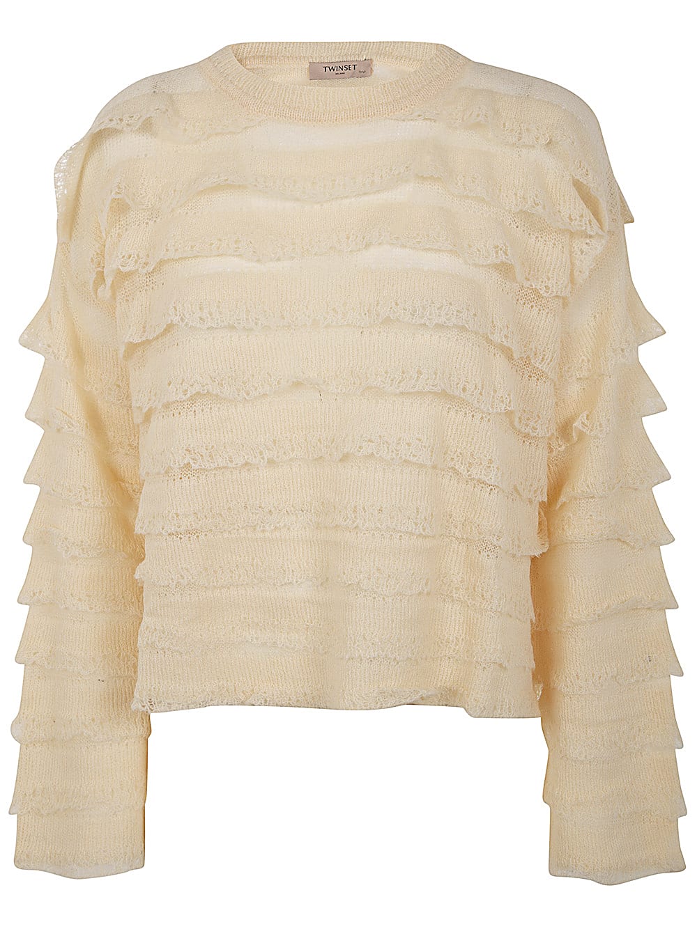 Shop Twinset Round Neck Sweater In Pink