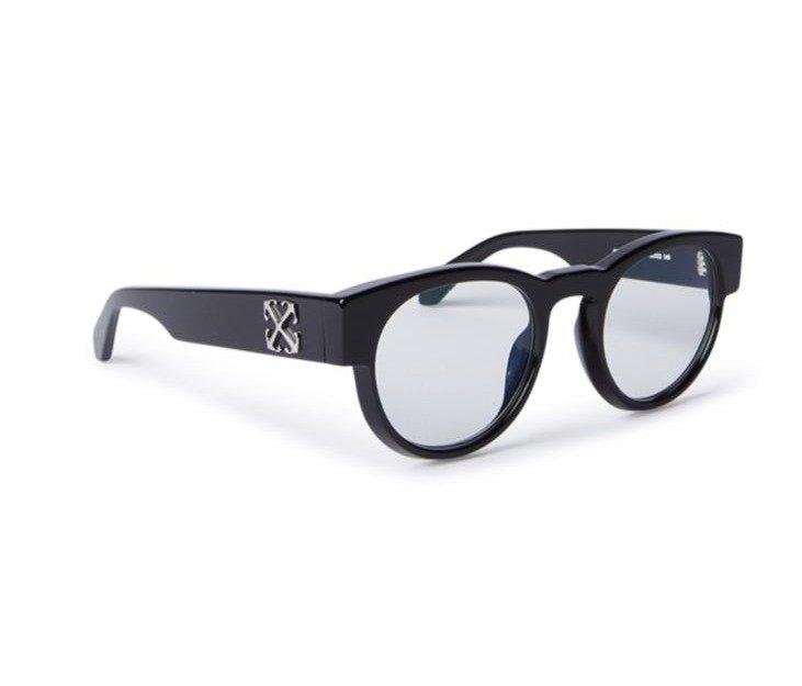 Shop Off-white Round Frame Glasses In 1000 Black