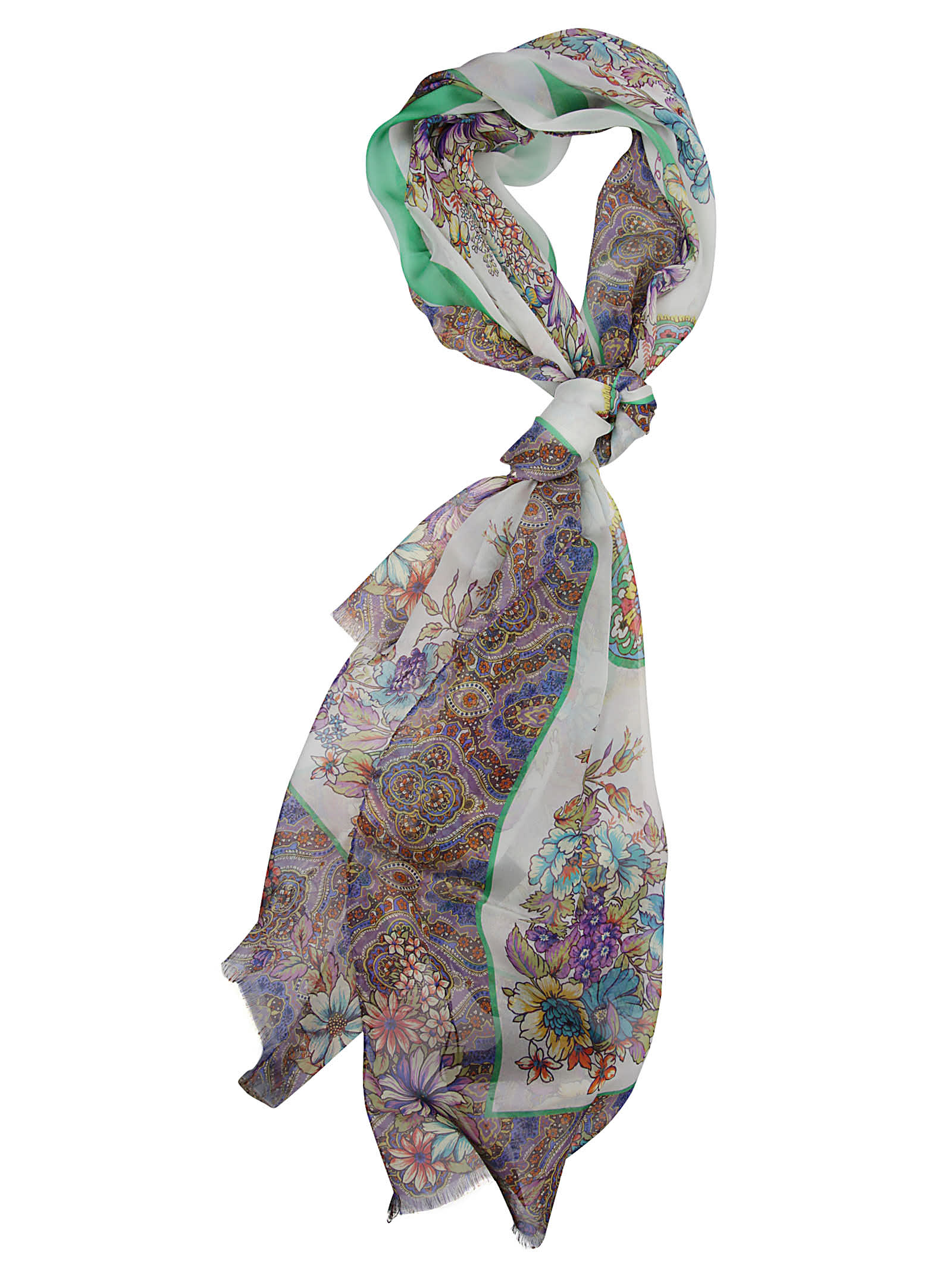 Shop Etro Nabucco Scarf In Bianco Fantasia