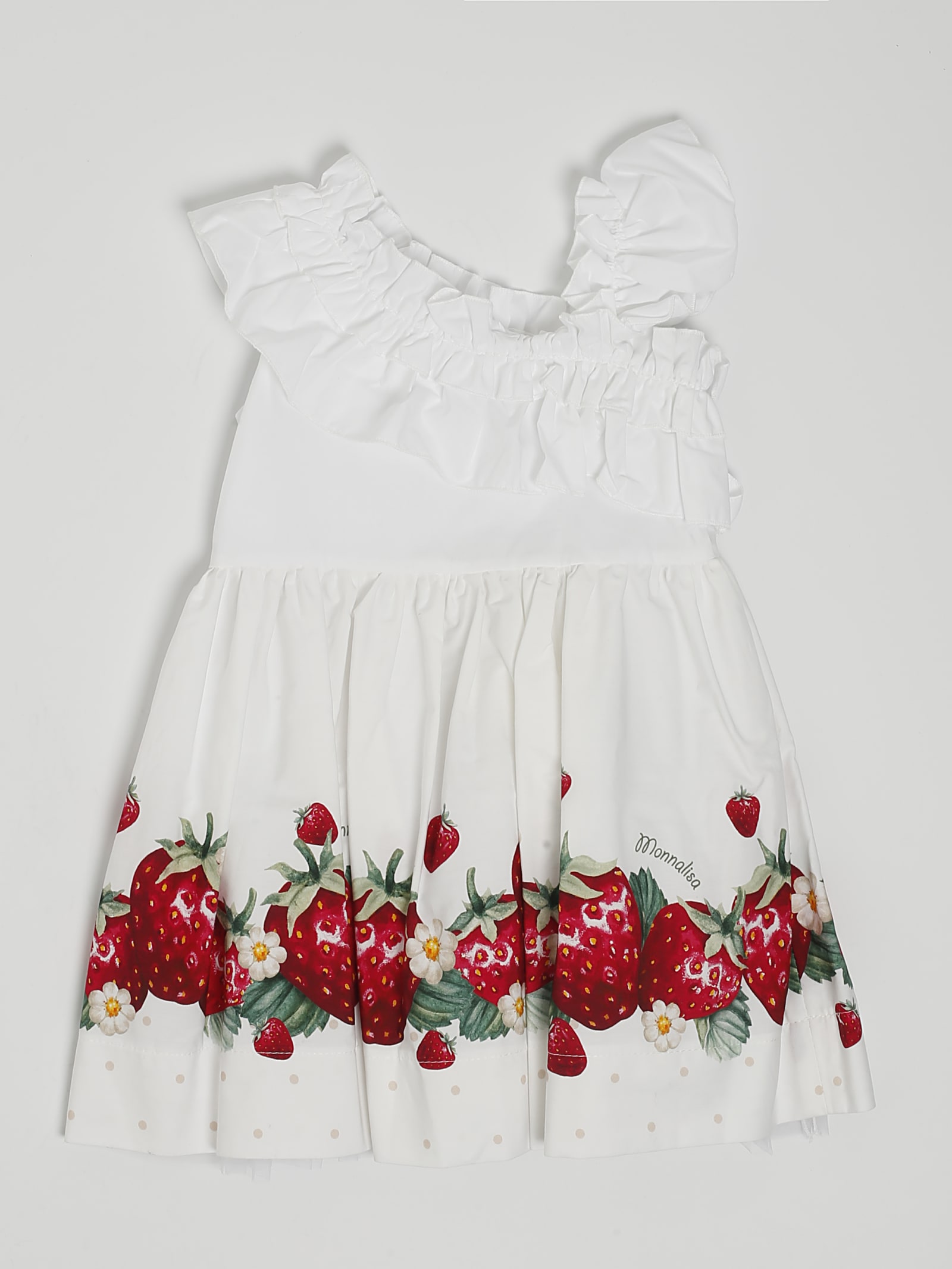 Monnalisa Kids' Dress Dress In Bianco-rosso
