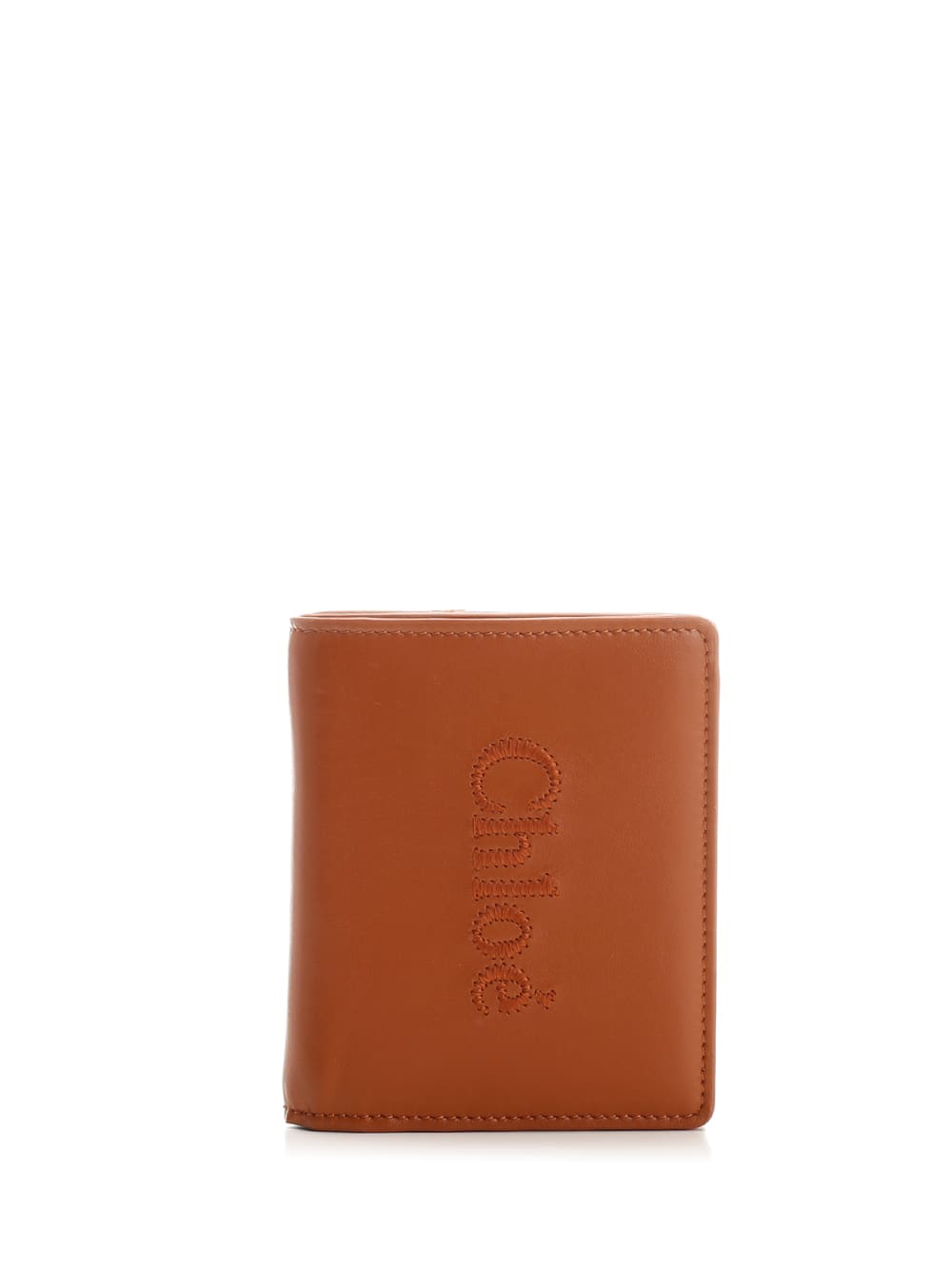 Shop Chloé Sense Compact Wallet In Brown