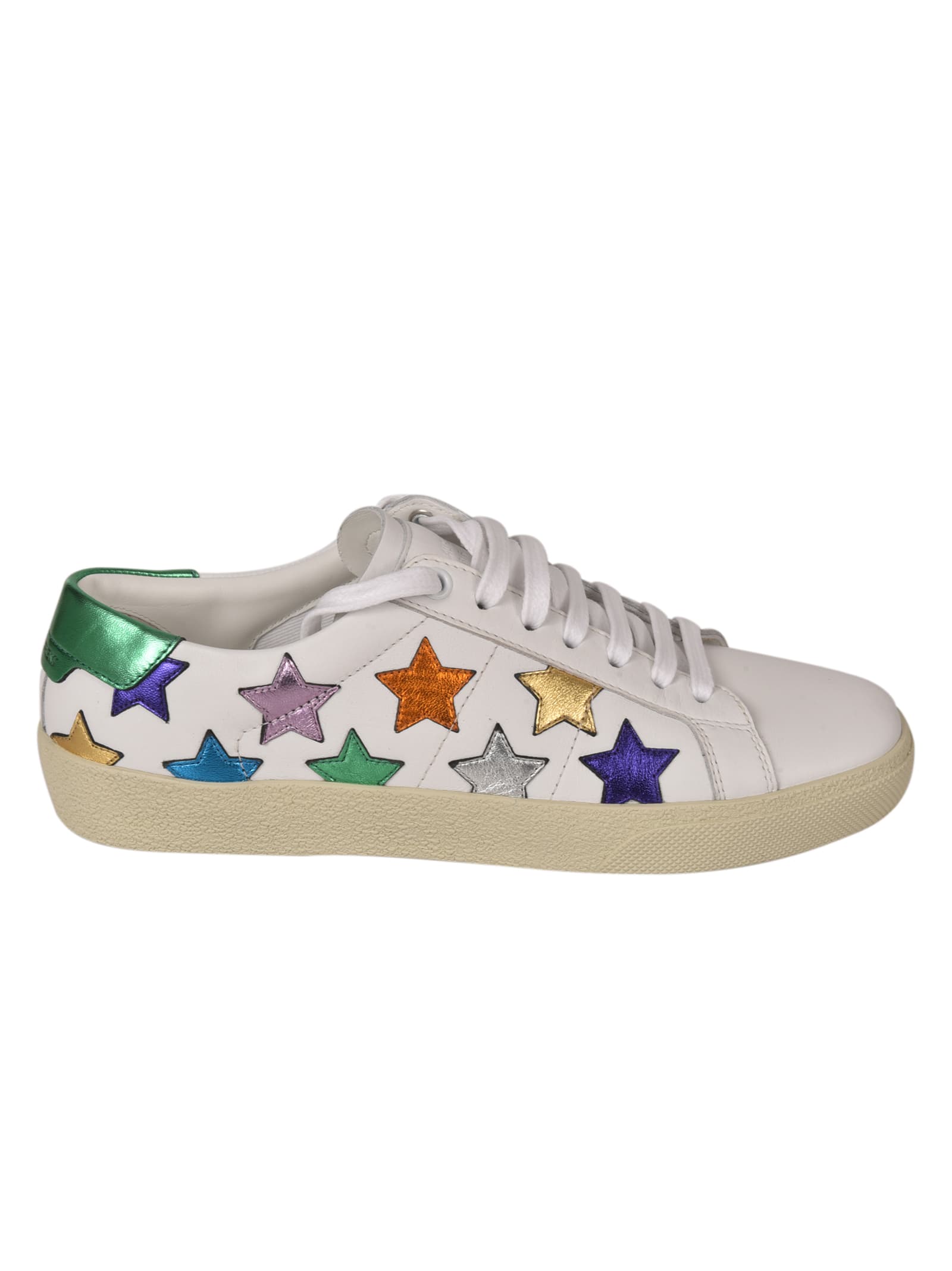 Buy Saint Laurent Star Motif Sneakers online, shop Saint Laurent shoes with free shipping