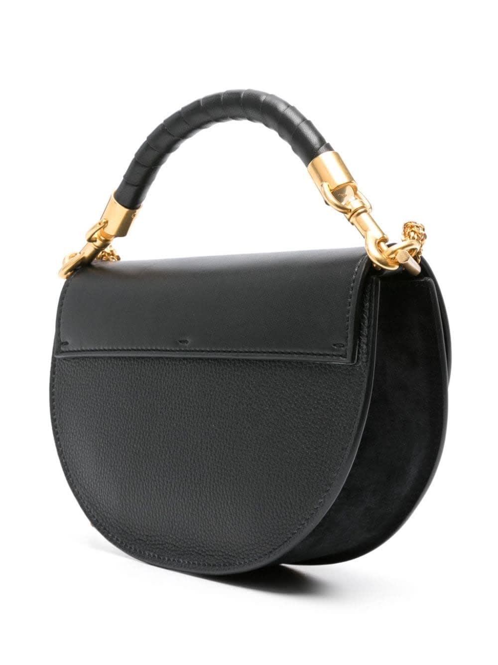 Shop Chloé Black Marcie Bag With Flap And Chain