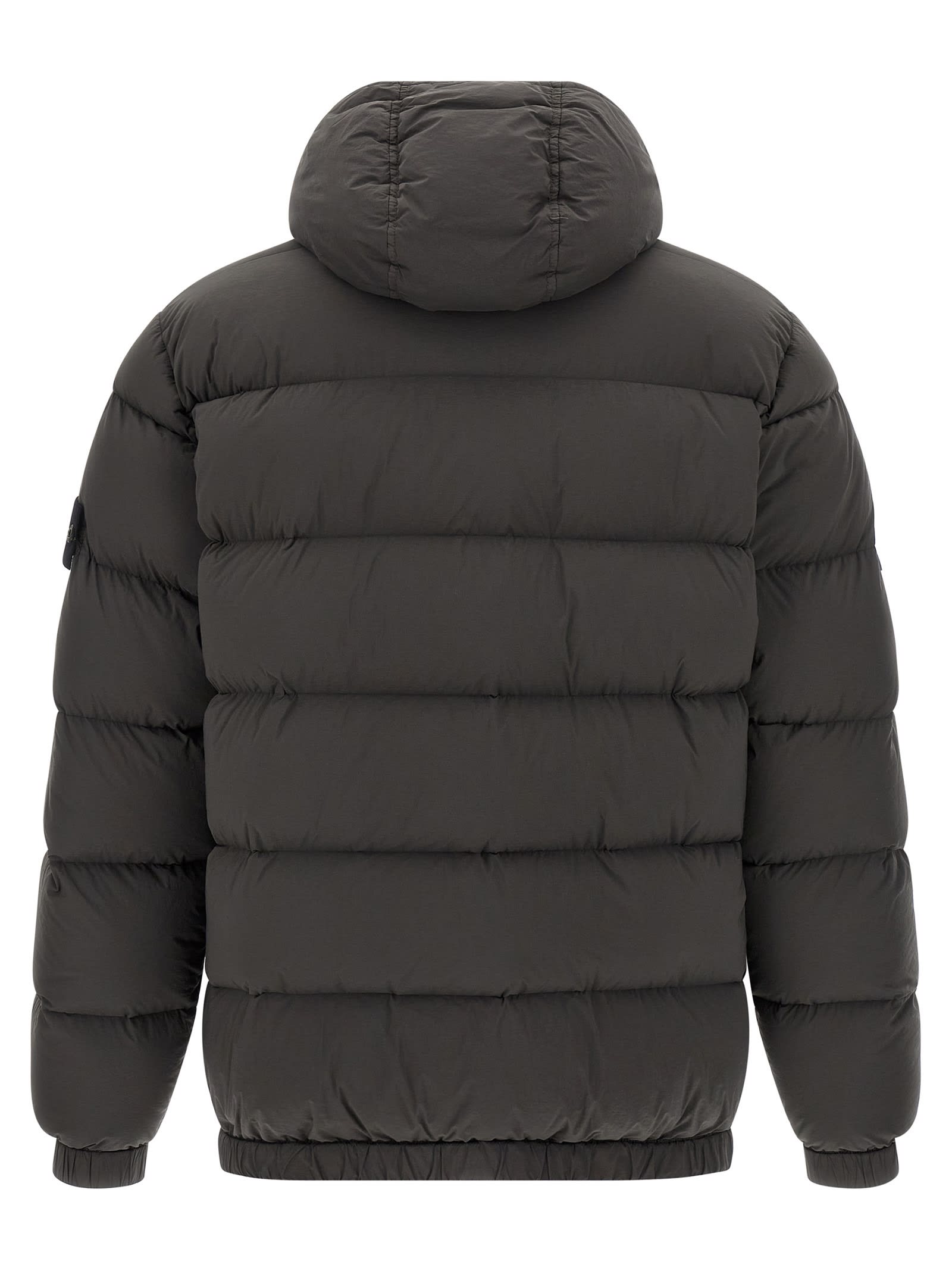 Stone Island 4100040 Seamless Tunnel Nylon Down-tc Down Jacket In Gray