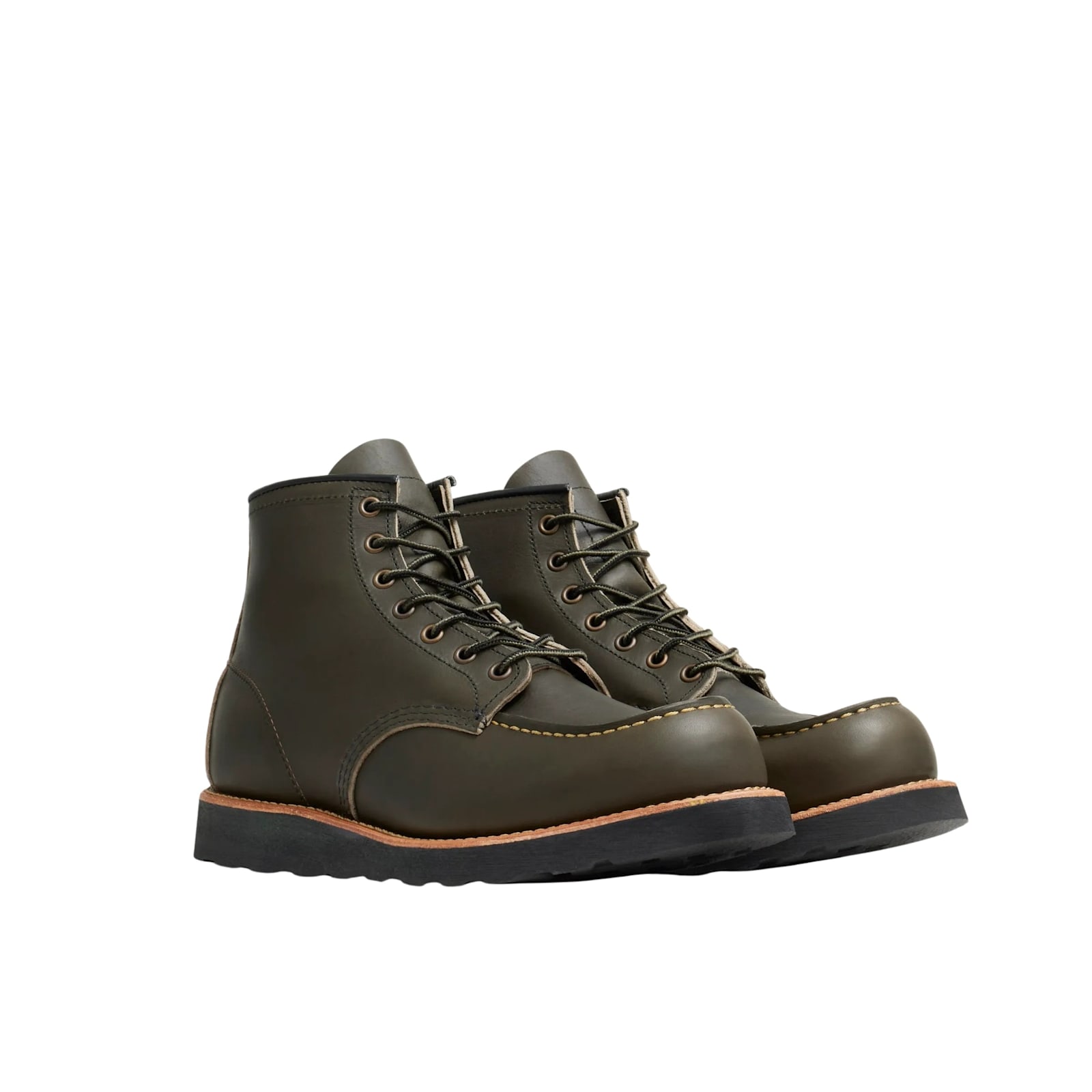 Red Wing Olive Green Leather Ankle Boots In Brown