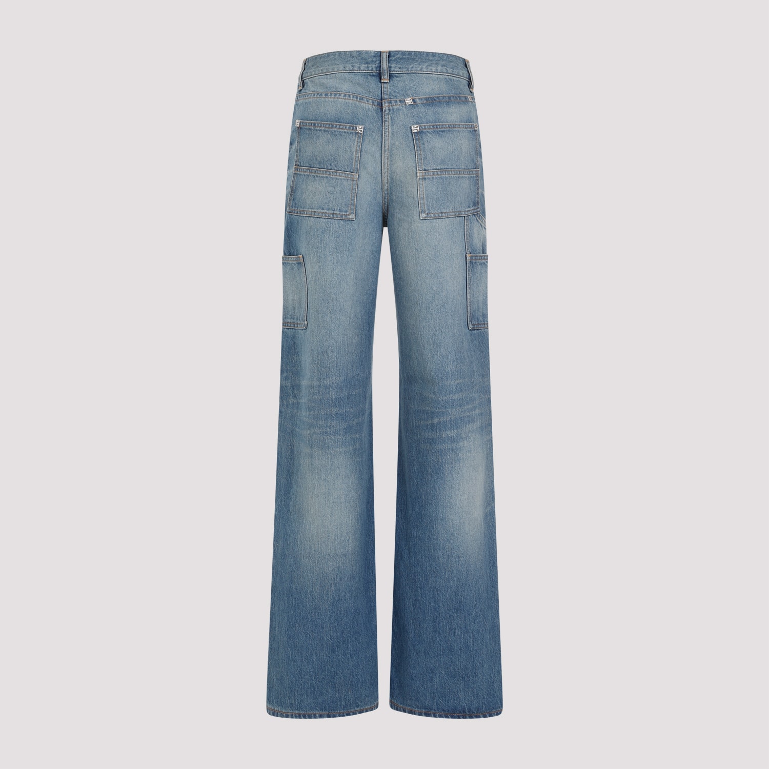 Shop Givenchy Cotton Jeans In Deep Blue