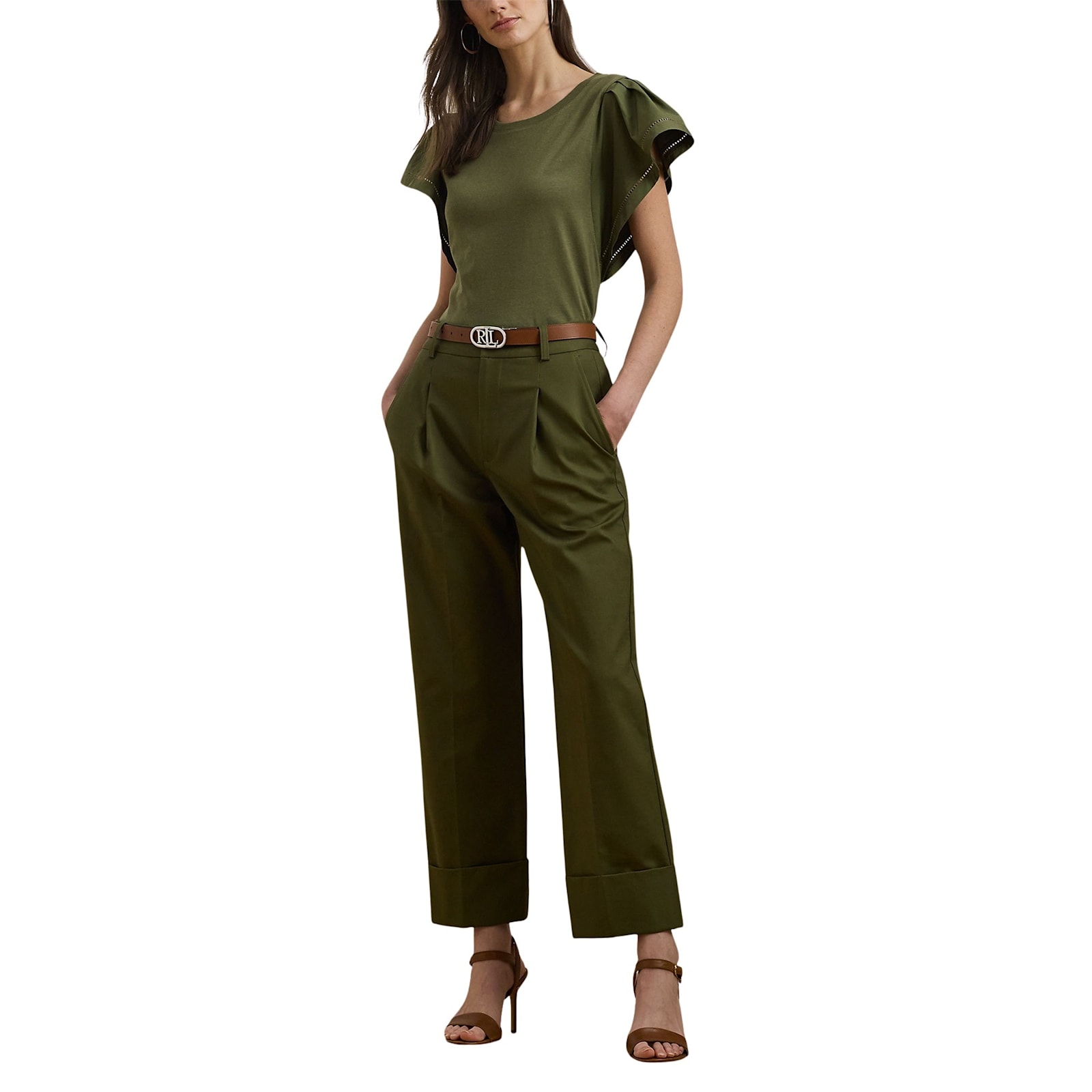 Ralph Lauren Bresha Short Sleeve T Shirt In Olive Grove