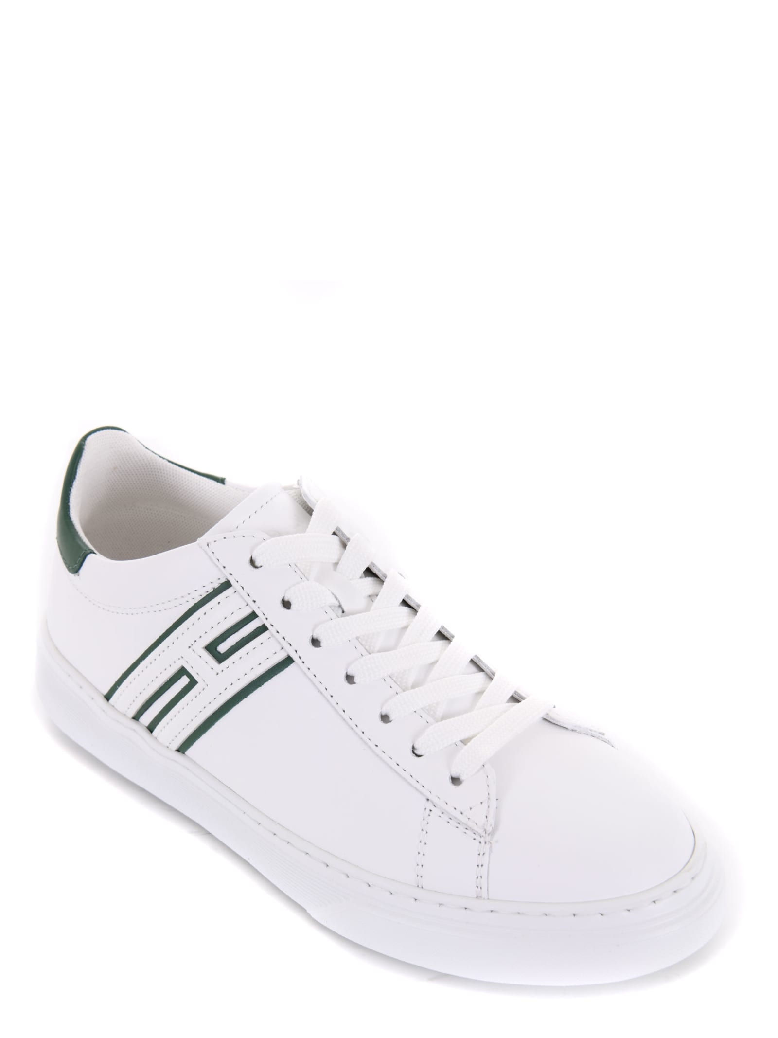 Shop Hogan Sneakers In Bianco/verde Scuro