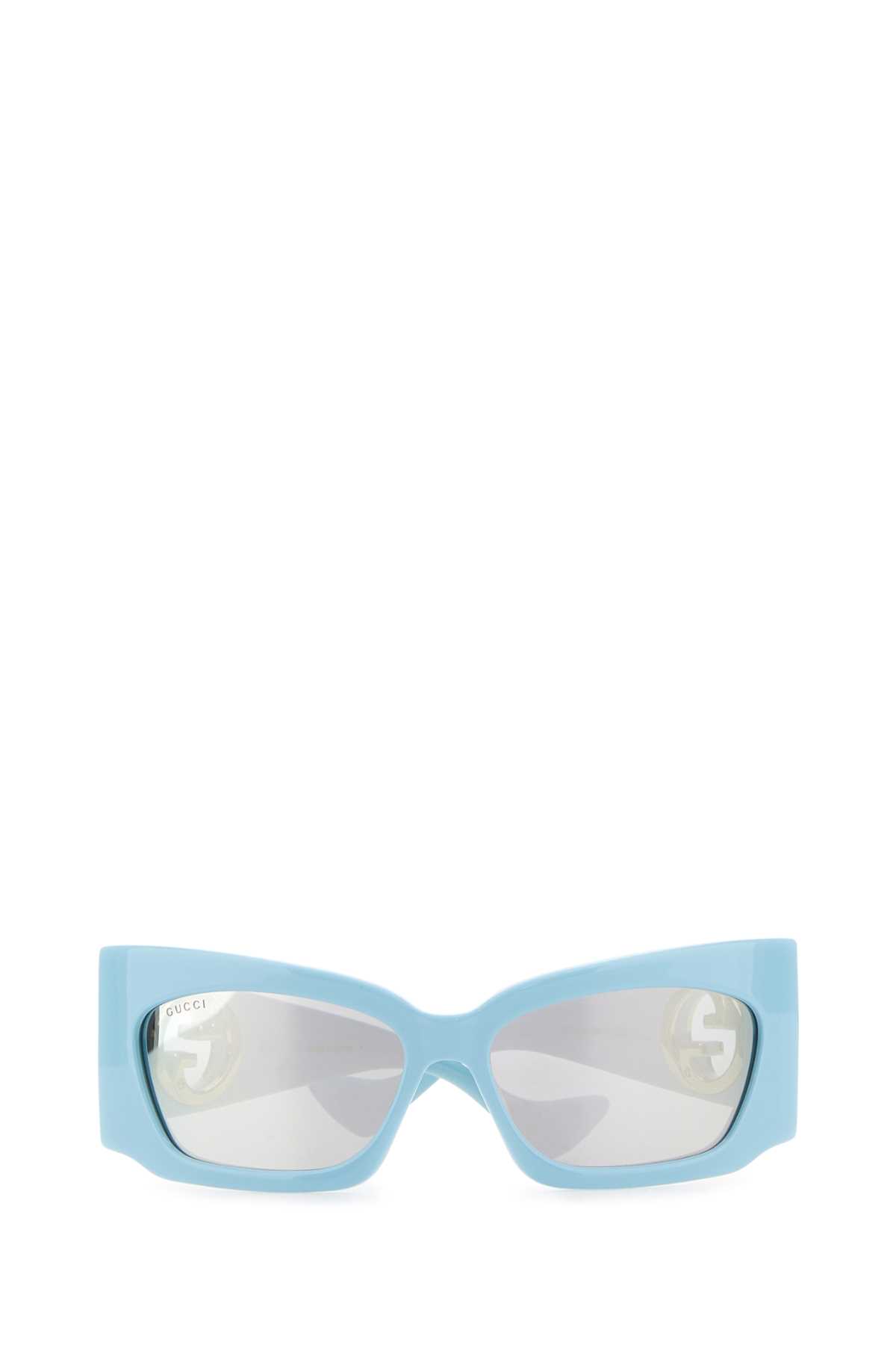 Gucci Women Light-blue Acetate Sunglasses In Blue