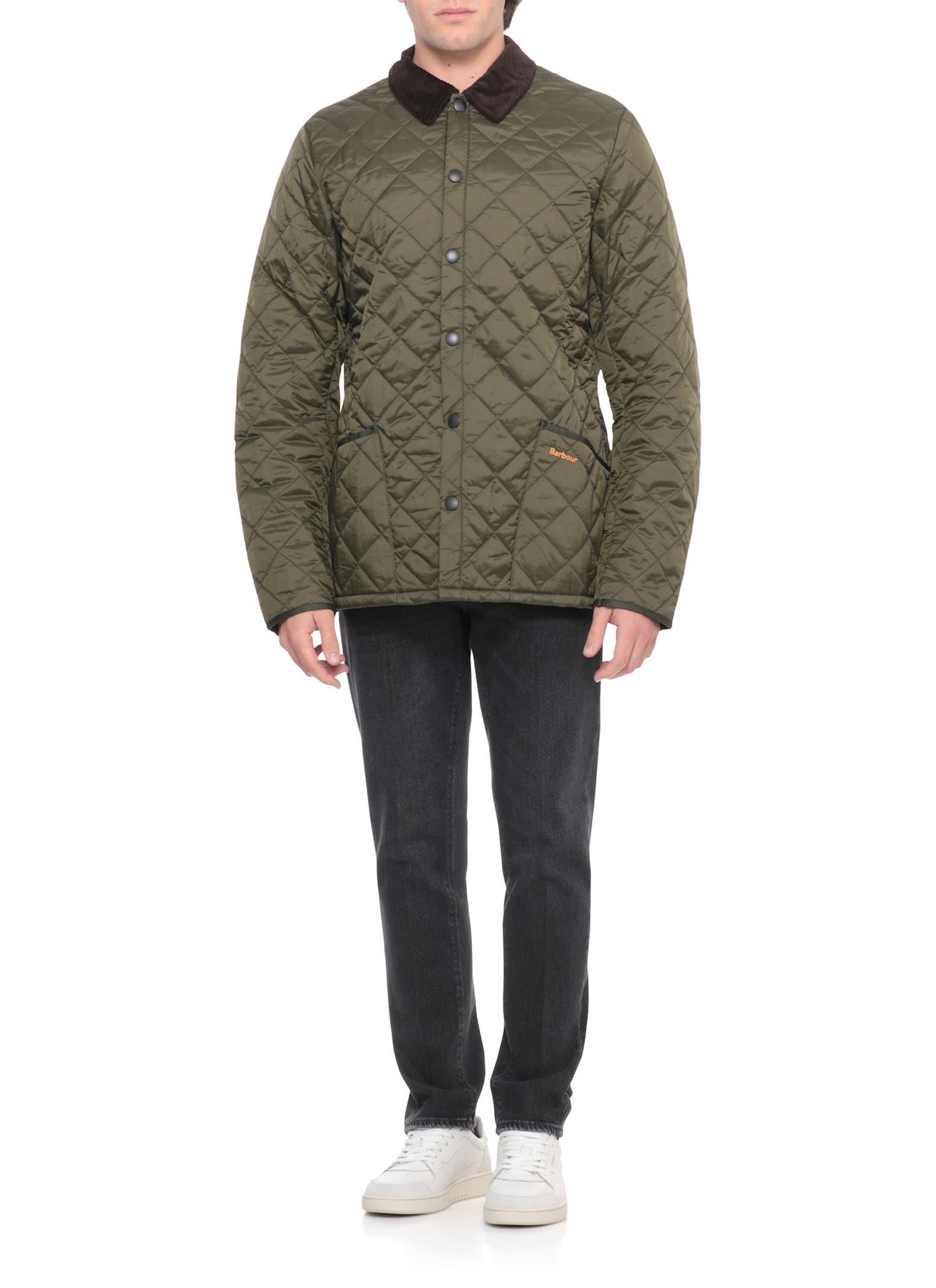Barbour Heritage Liddesdale Quilted Jacket In Green