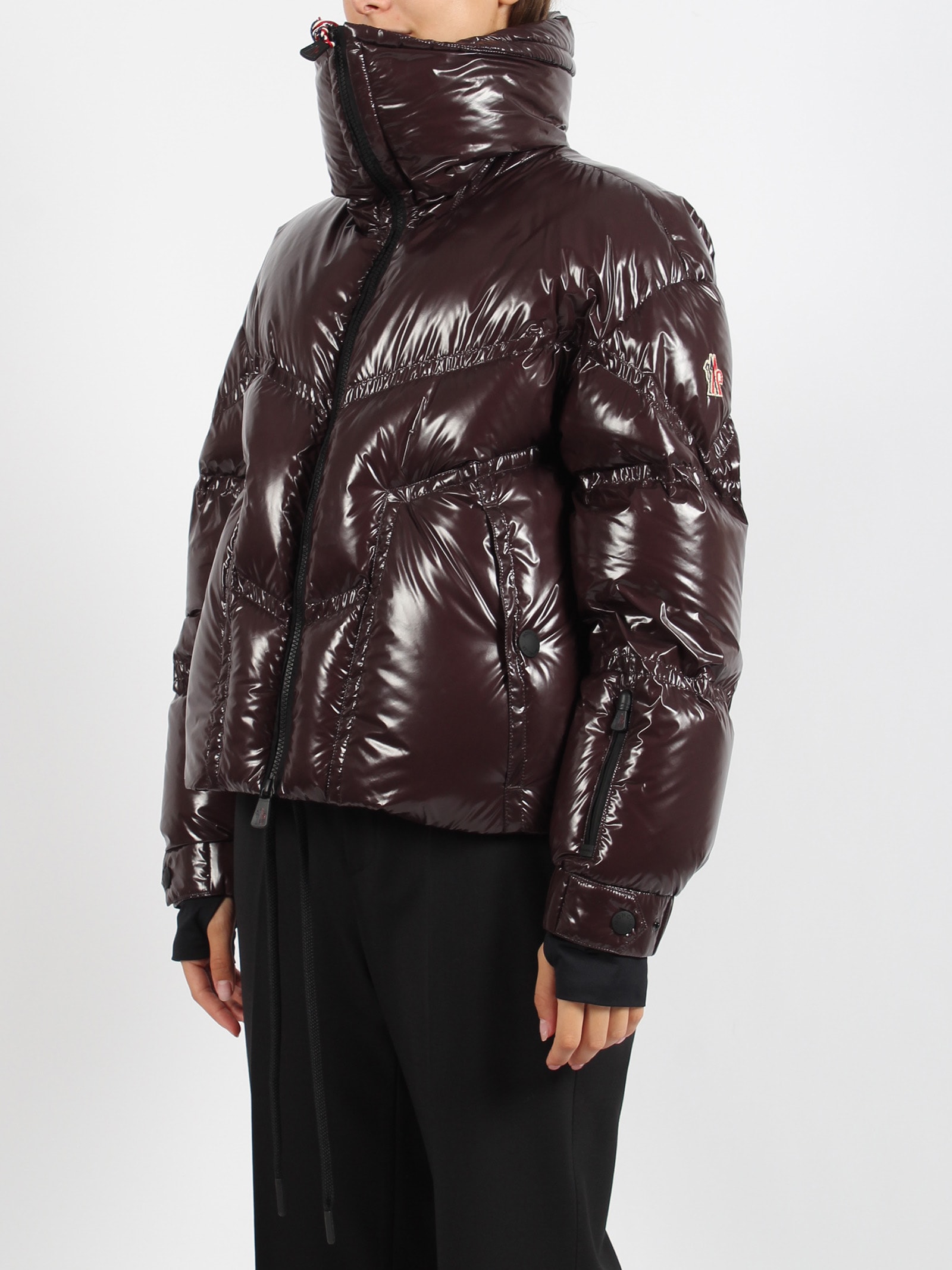 Shop Moncler Cluses Short Down Jacket In Brown