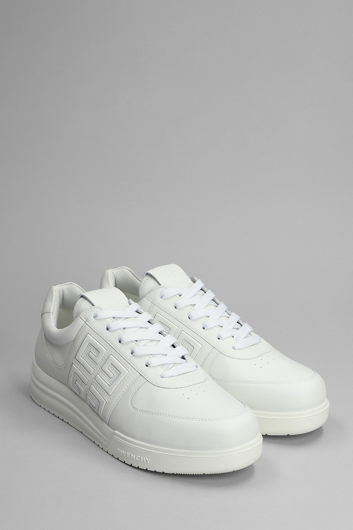 Shop Givenchy G4 Low Sneakers In White Leather