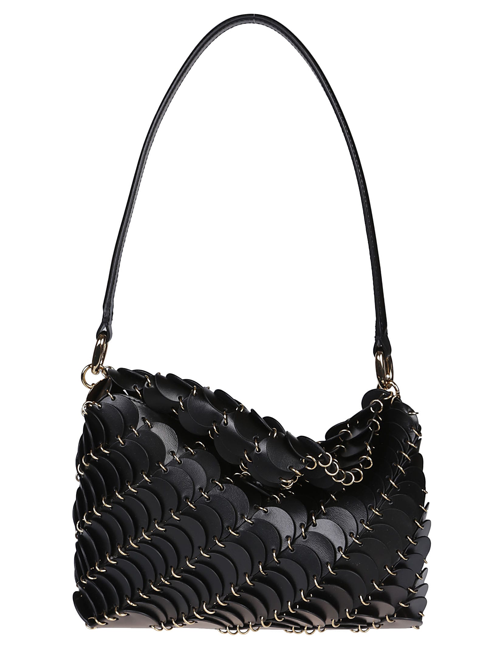 Shop Rabanne Shoulder Bag In Black