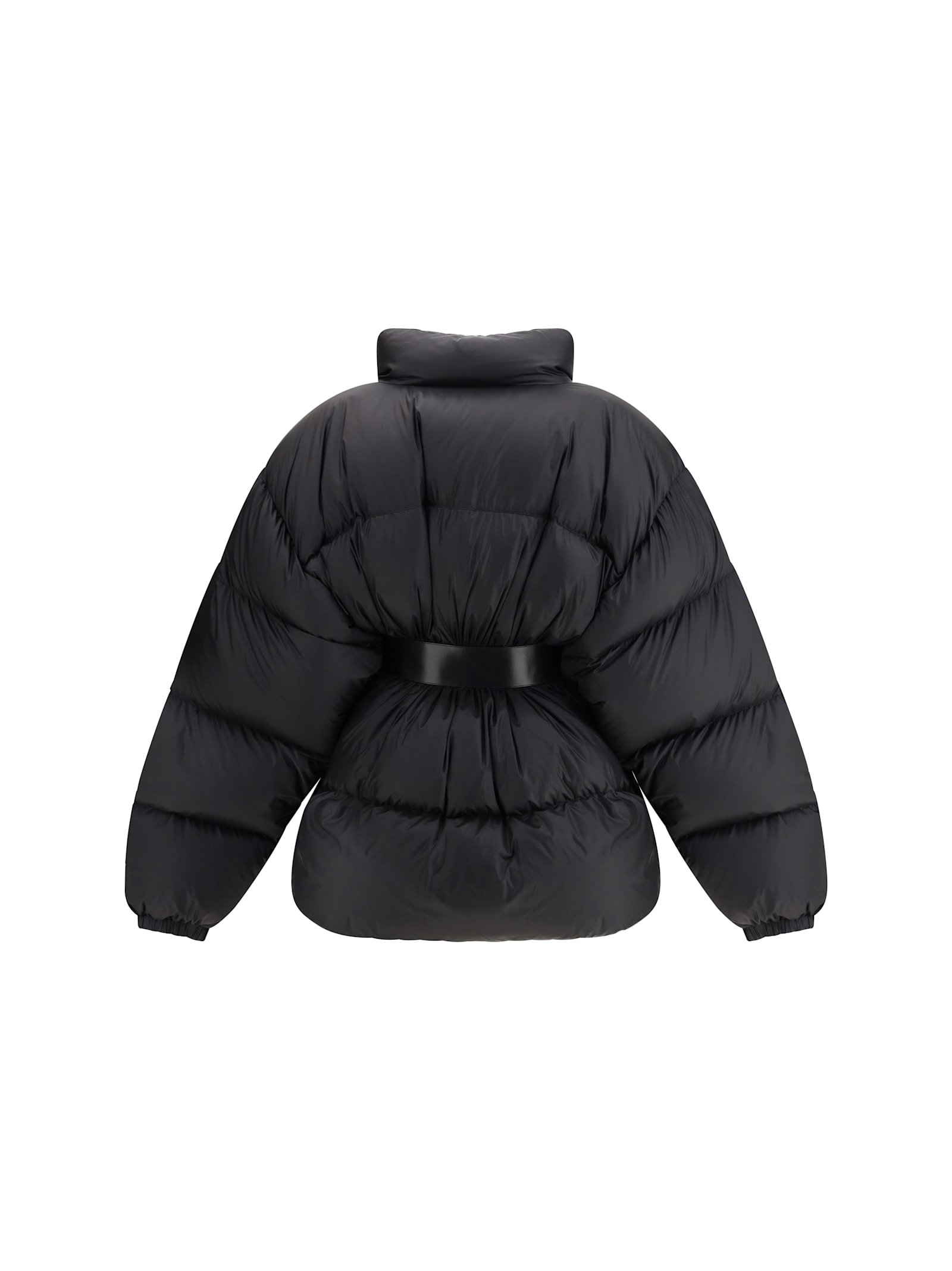 Balenciaga Women Belted Hourglass Short Puffer In Black