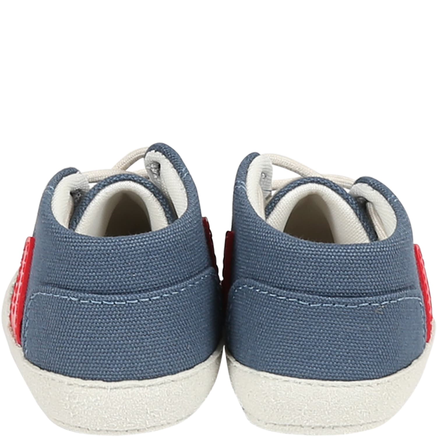 Shop Veja Blue Sneakers For Baby Boy With Red Logo