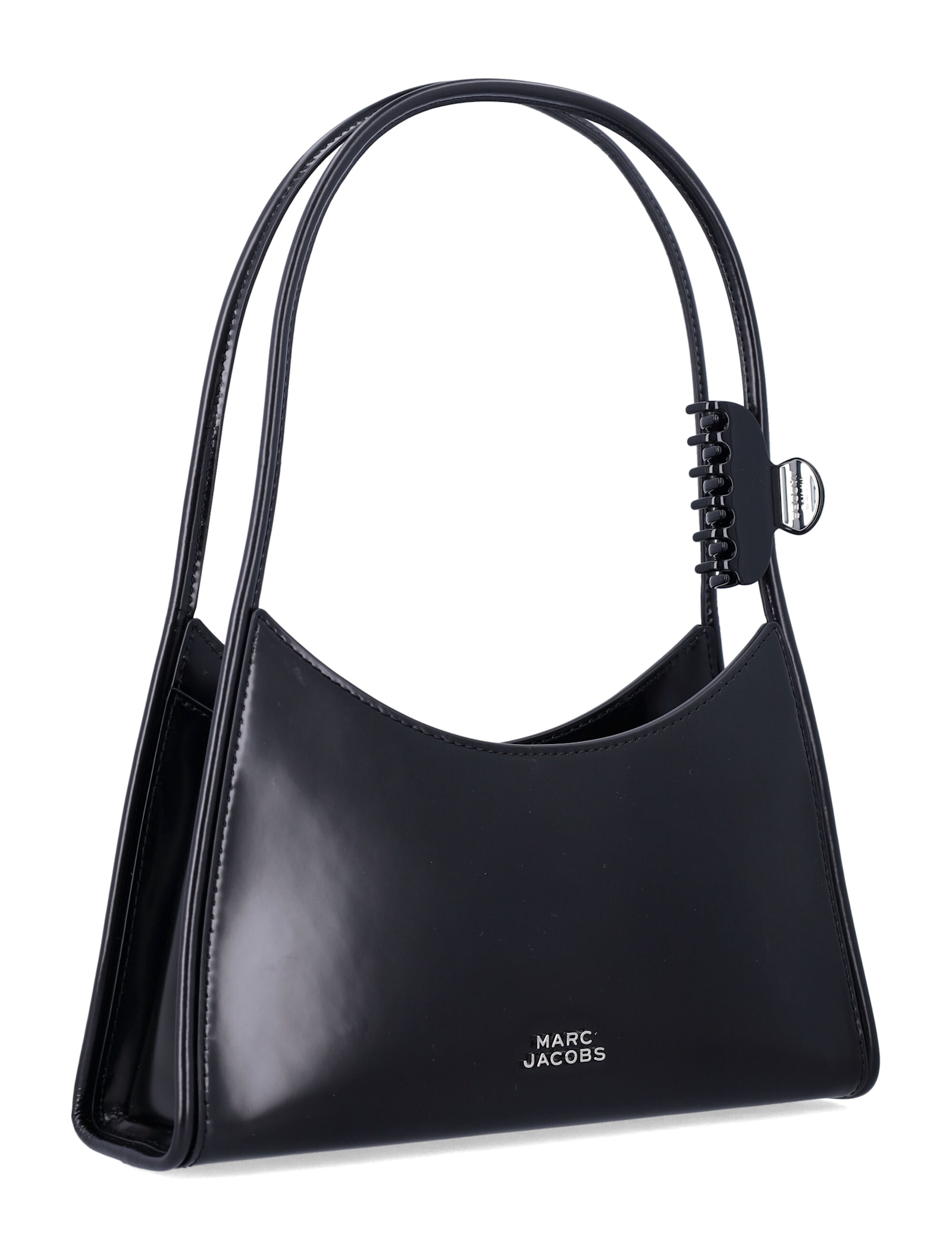 Marc Jacobs Glam Claw Clip Leather Shoulder Bag In Pink