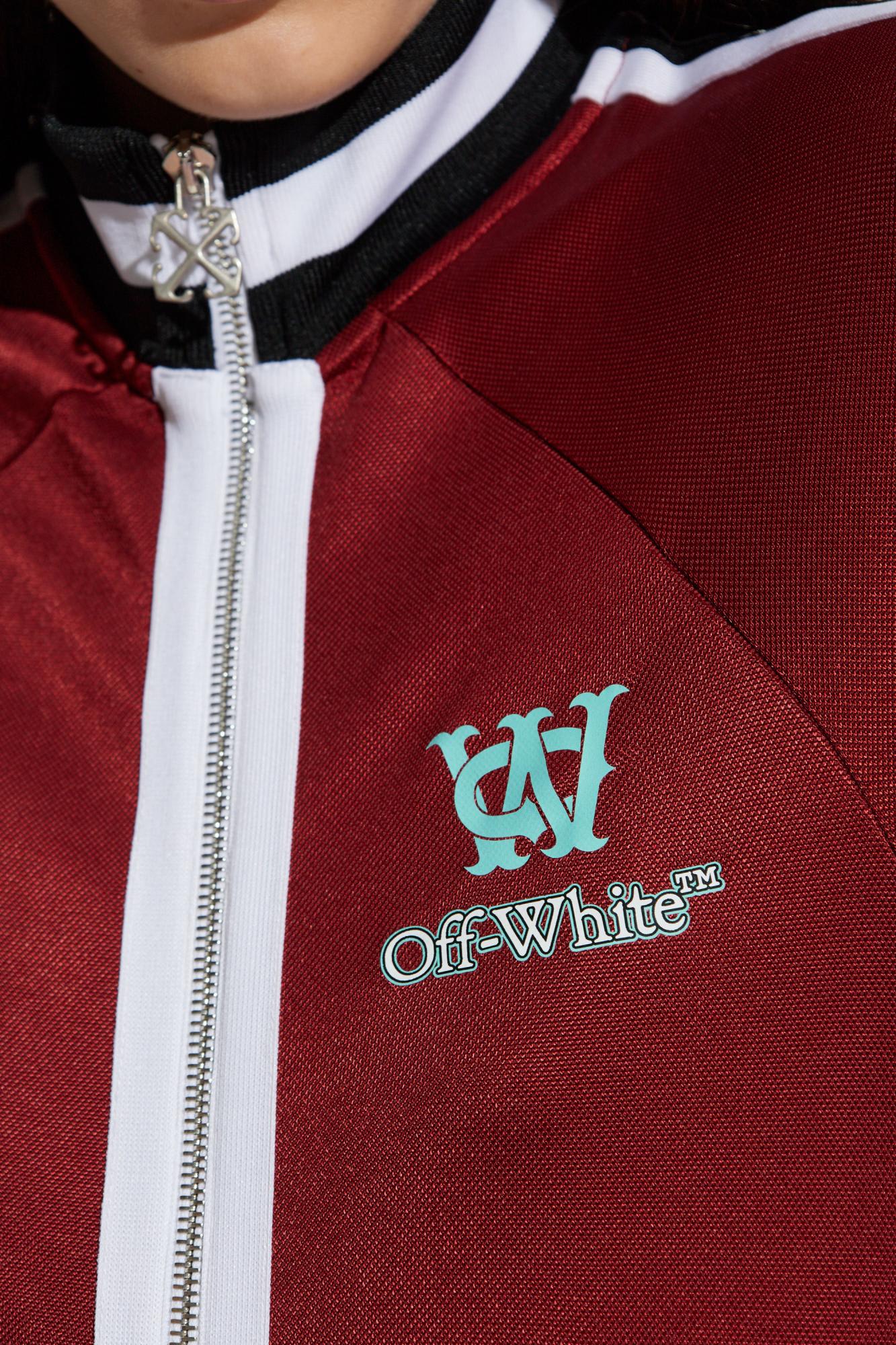 Off-white Serena Track Jacket Contrast Trim In Red