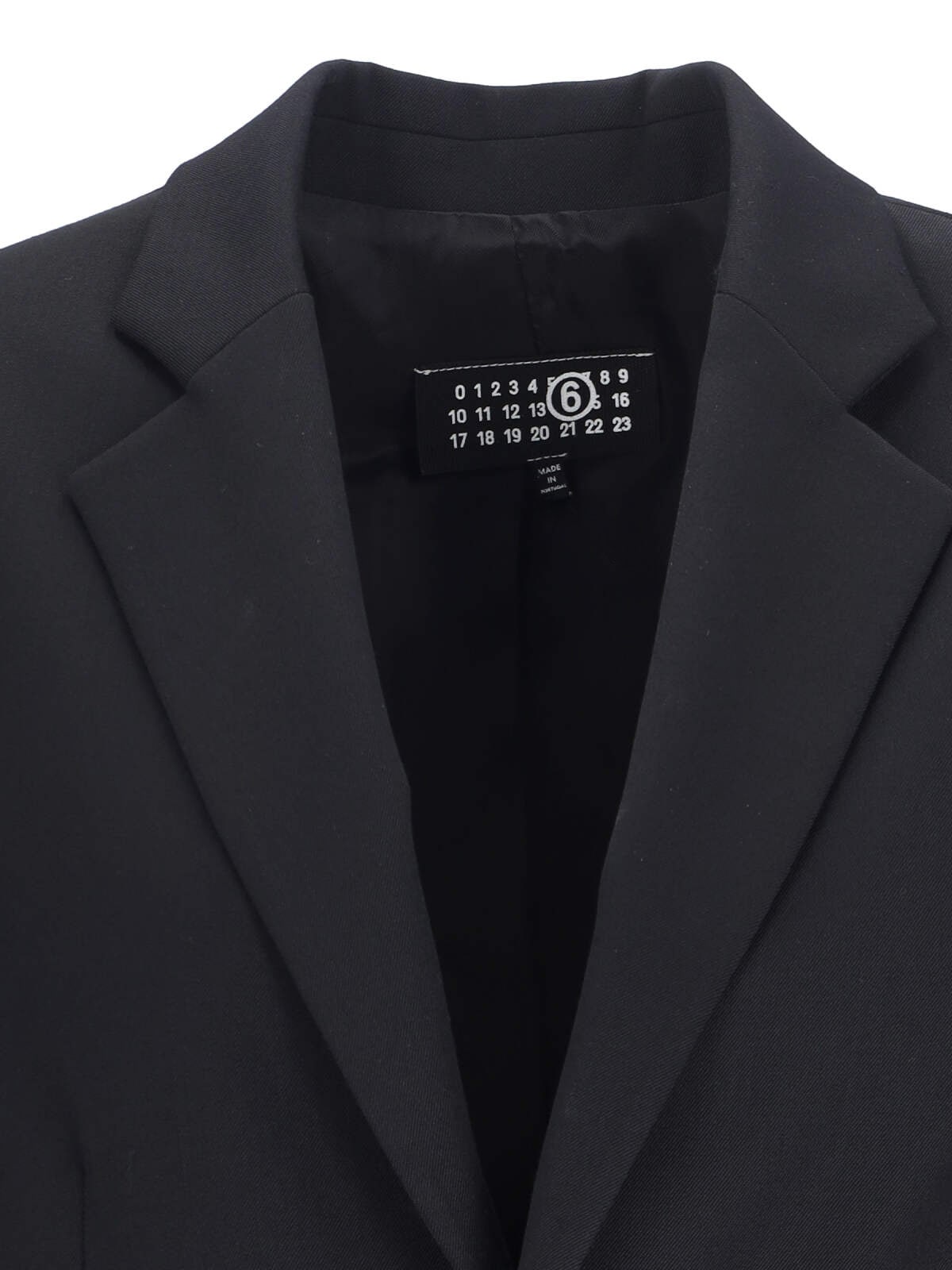Mm6 Maison Margiela Mm6 By Maison Margiela Tailored Black Wool Blazer With Notched Lapel In Black