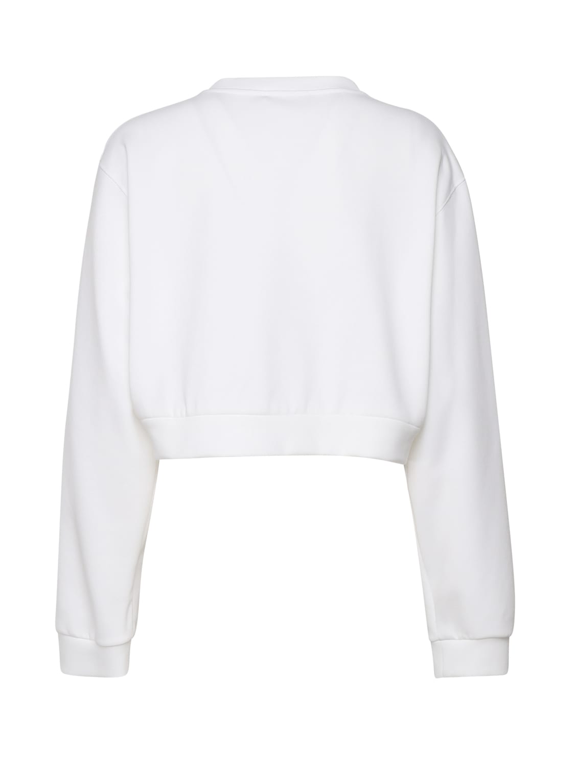 Shop Dolce & Gabbana Cotton Logo Sweatshirt In Optical White