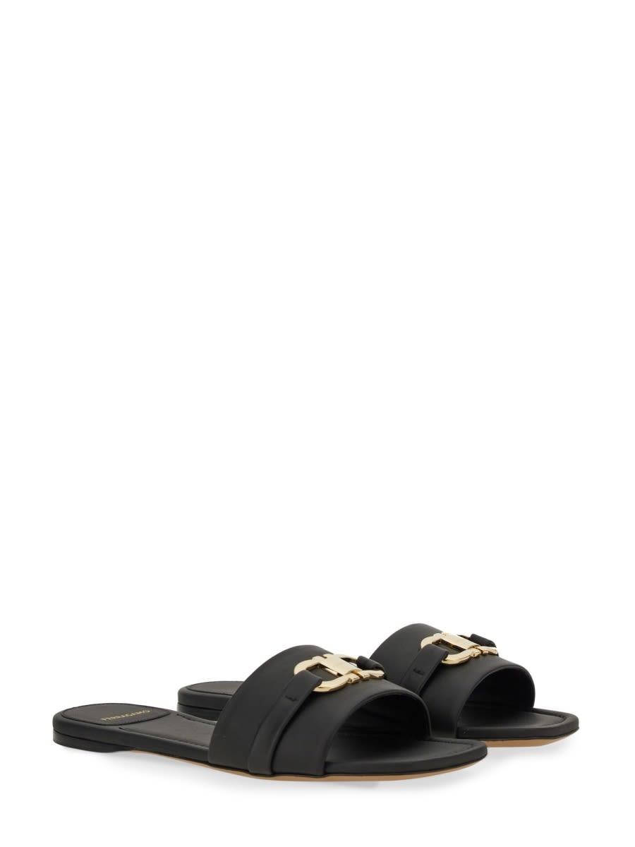 Shop Ferragamo Slide Sandal In Black