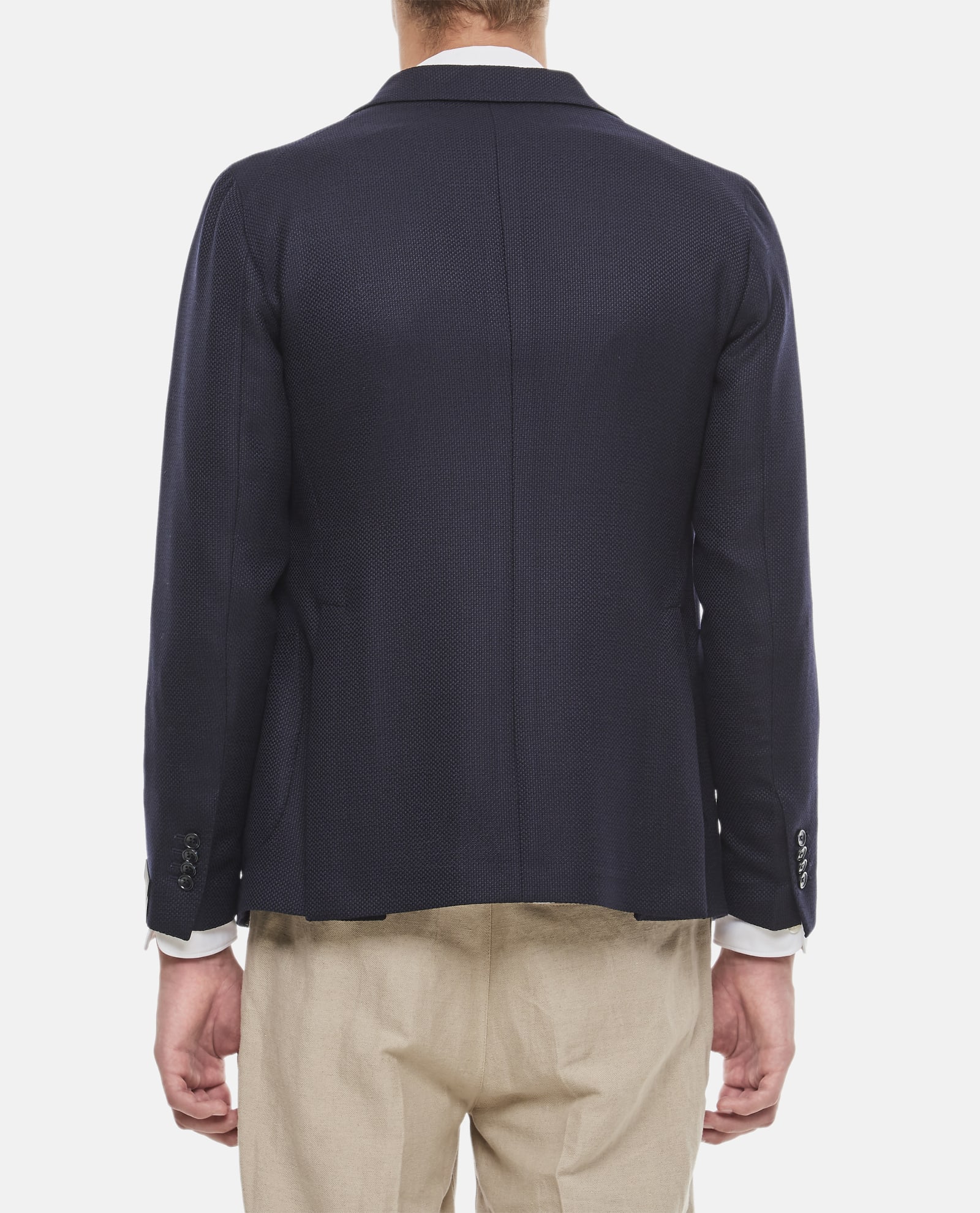 Tagliatore Monte Carlo Tailored Jacket With Structured Fit In Blue