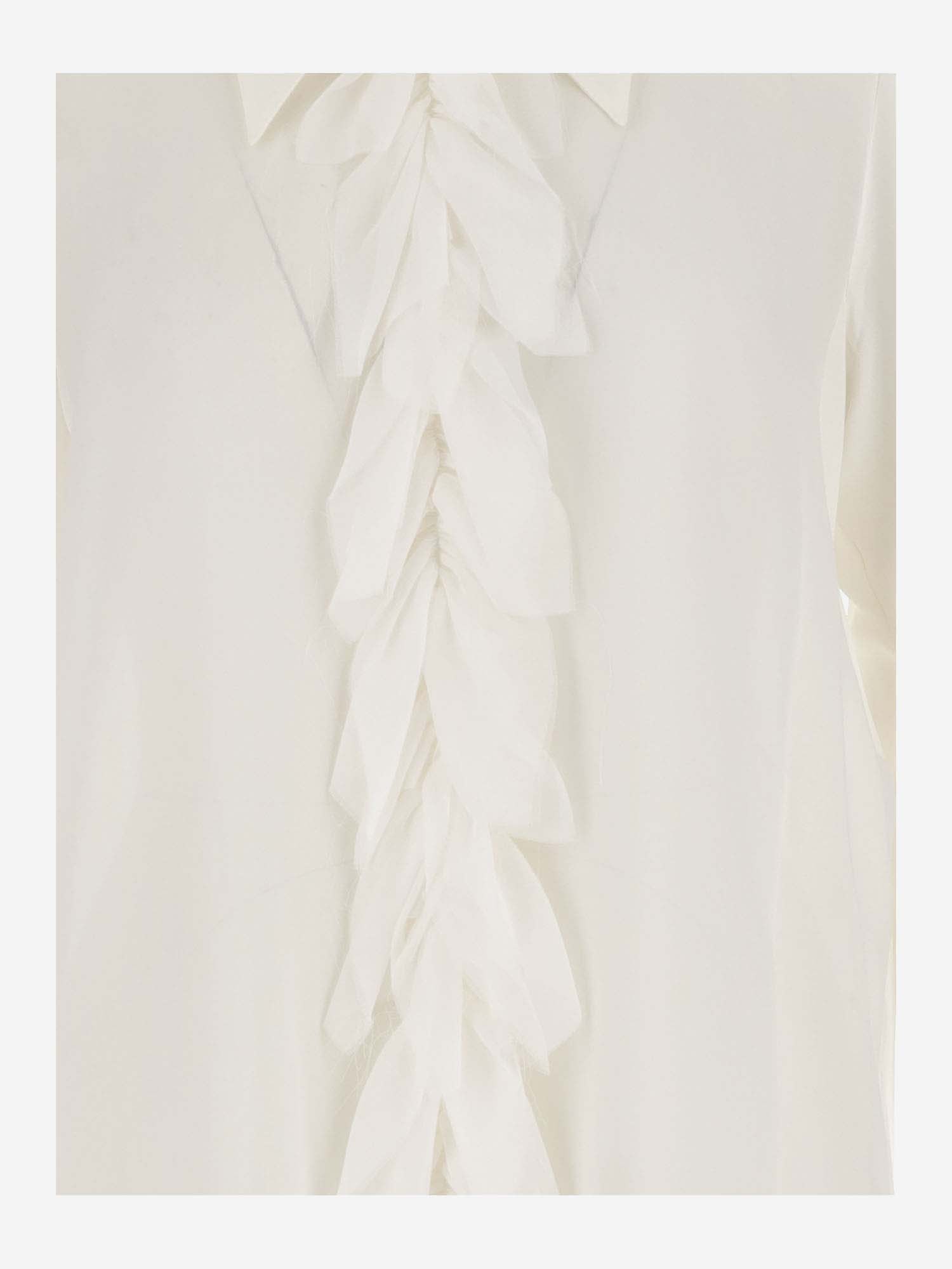 Shop Khaite Silk Luka Shirt In White