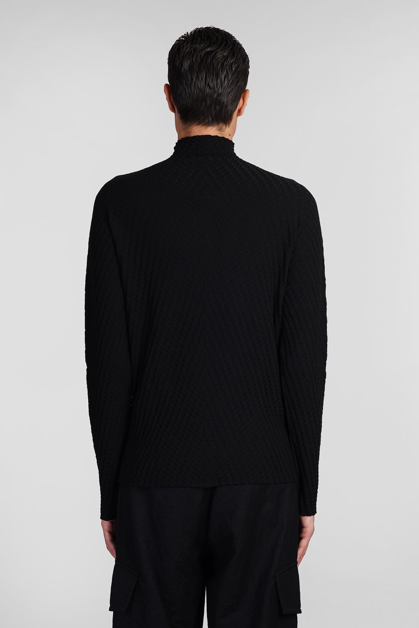 Shop Giorgio Armani Knitwear In Black Wool