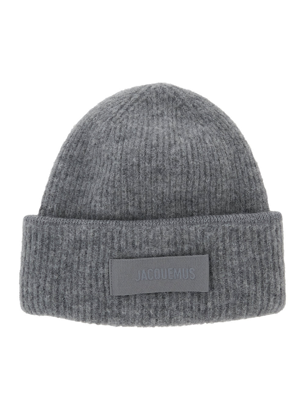 Jacquemus Grey Le Bonnet Gros Grain With Logo Patch On The Brim In Cashmere And Wool Man In Gray