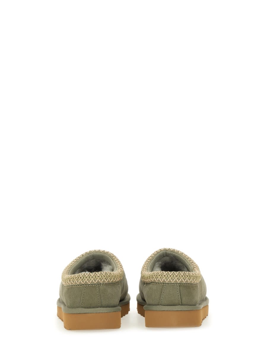 Ugg Tasman Wool-blend Fleece-lined Embroidered Suede Slippers In Multi