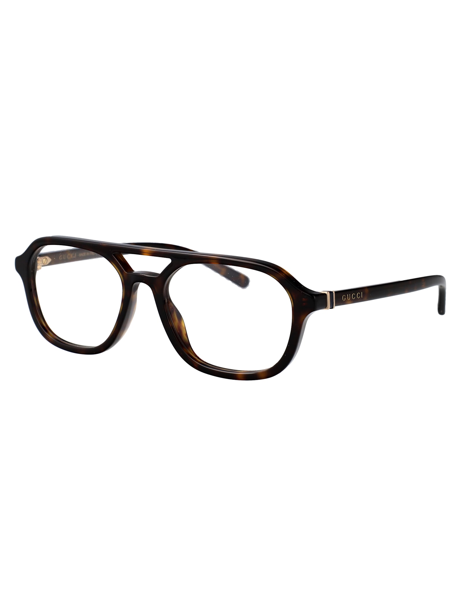 Shop Gucci Gg1673o Glasses In Havana-havana-transparent