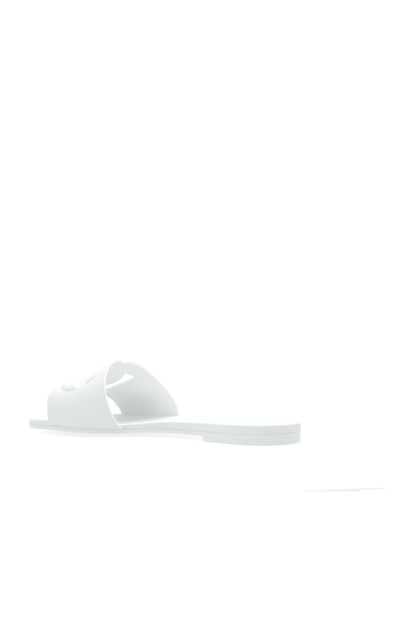 Dolce & Gabbana Women Dg Logo Beach Slides In White