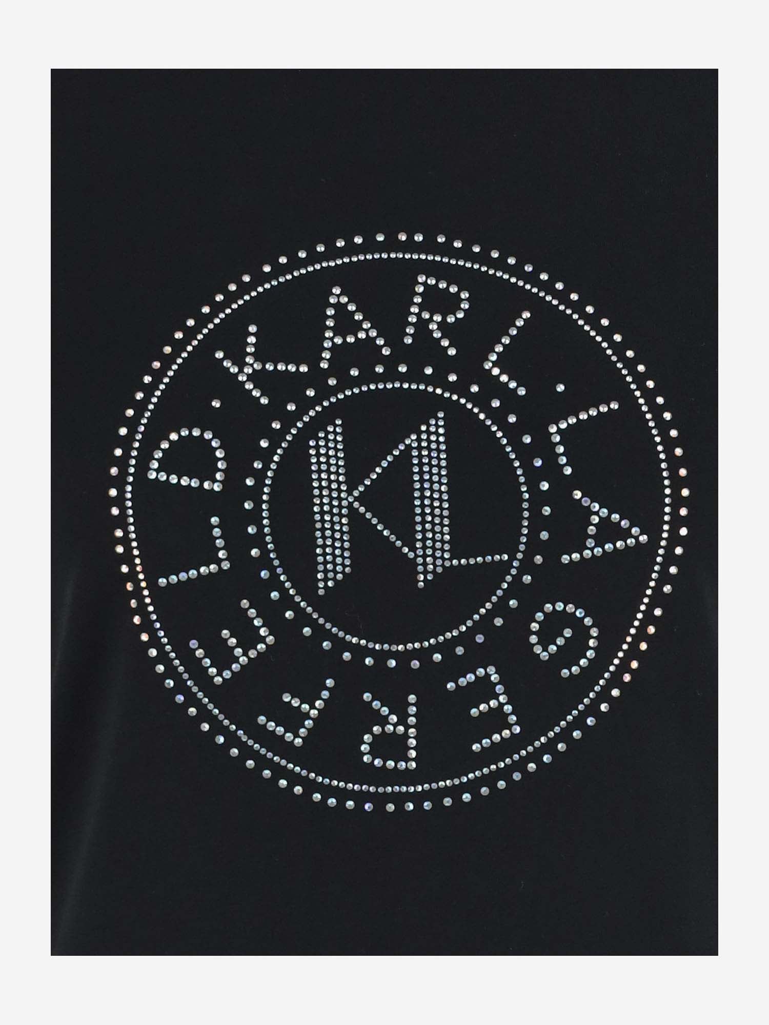 Shop Karl Lagerfeld Cotton T-shirt With Logo In Black