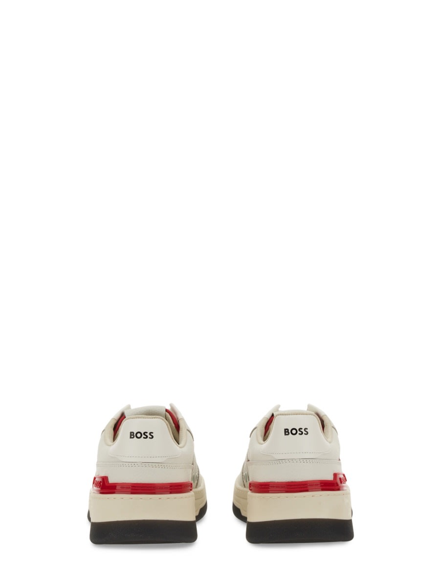 Shop Hugo Boss Basketball Style Sneakers In White