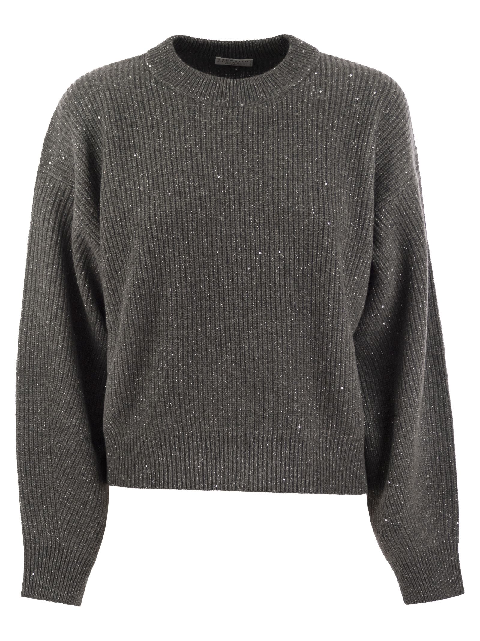 Dazzling Ribbed Sweater In Cashmere And Wool