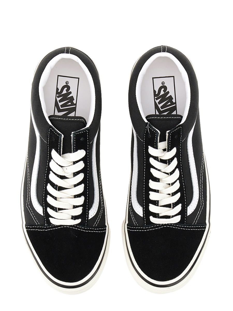 Vans Old Skool Womens Canvas Low Top Skate Shoes In Black