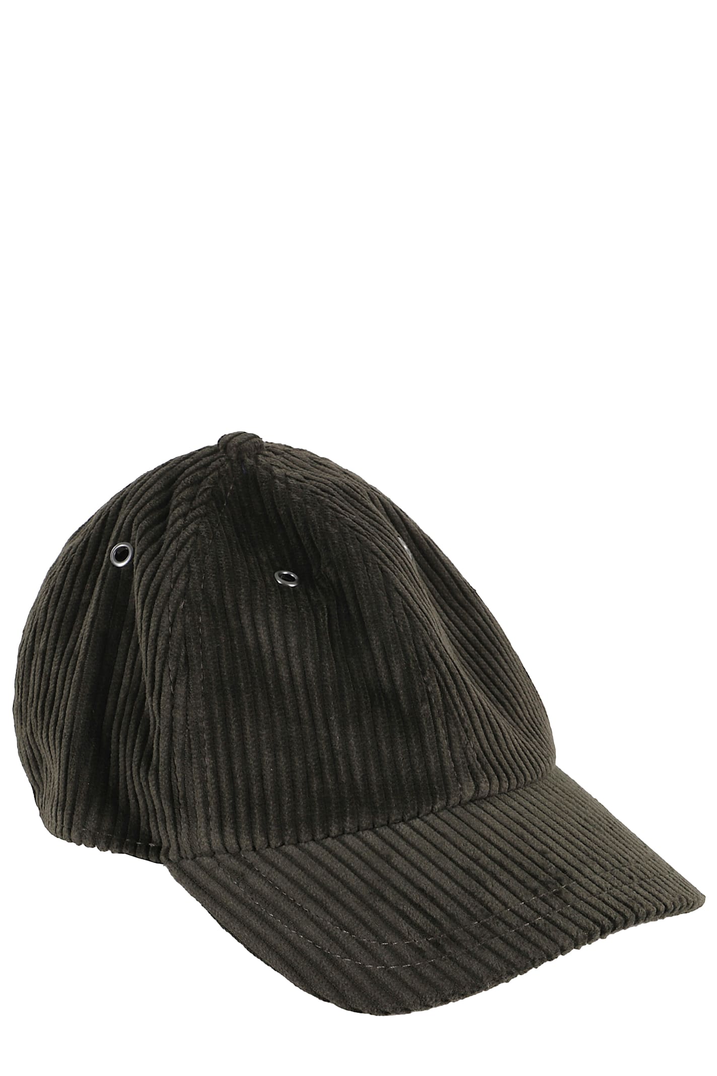 Aspesi Corduroy Eyelet Cap In Green